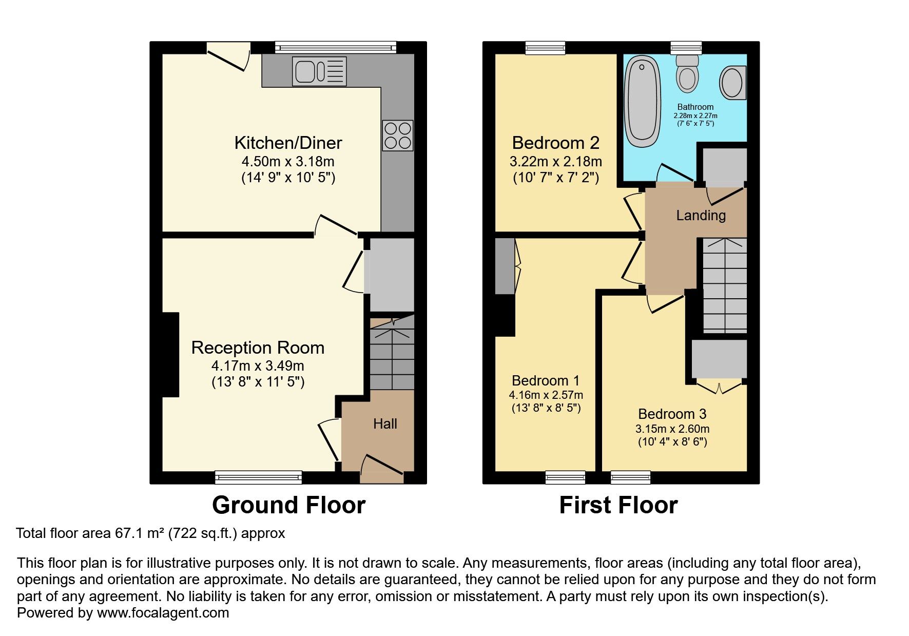 Floorplan of 3 bedroom End Terrace House for sale, Catherine Street North, Belfast, County Antrim, BT2