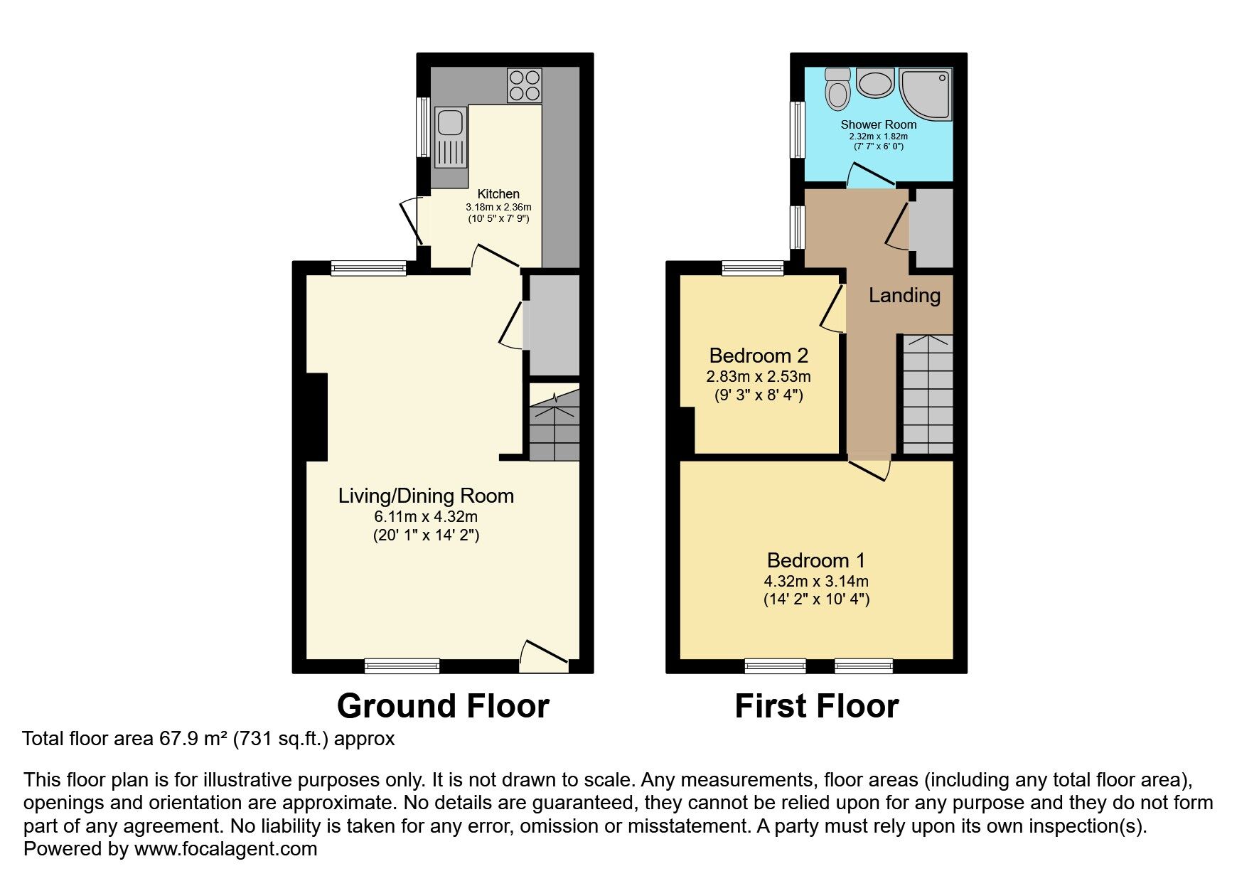 Floorplan of 2 bedroom Mid Terrace House for sale, Richview Street, Belfast, County Antrim, BT12