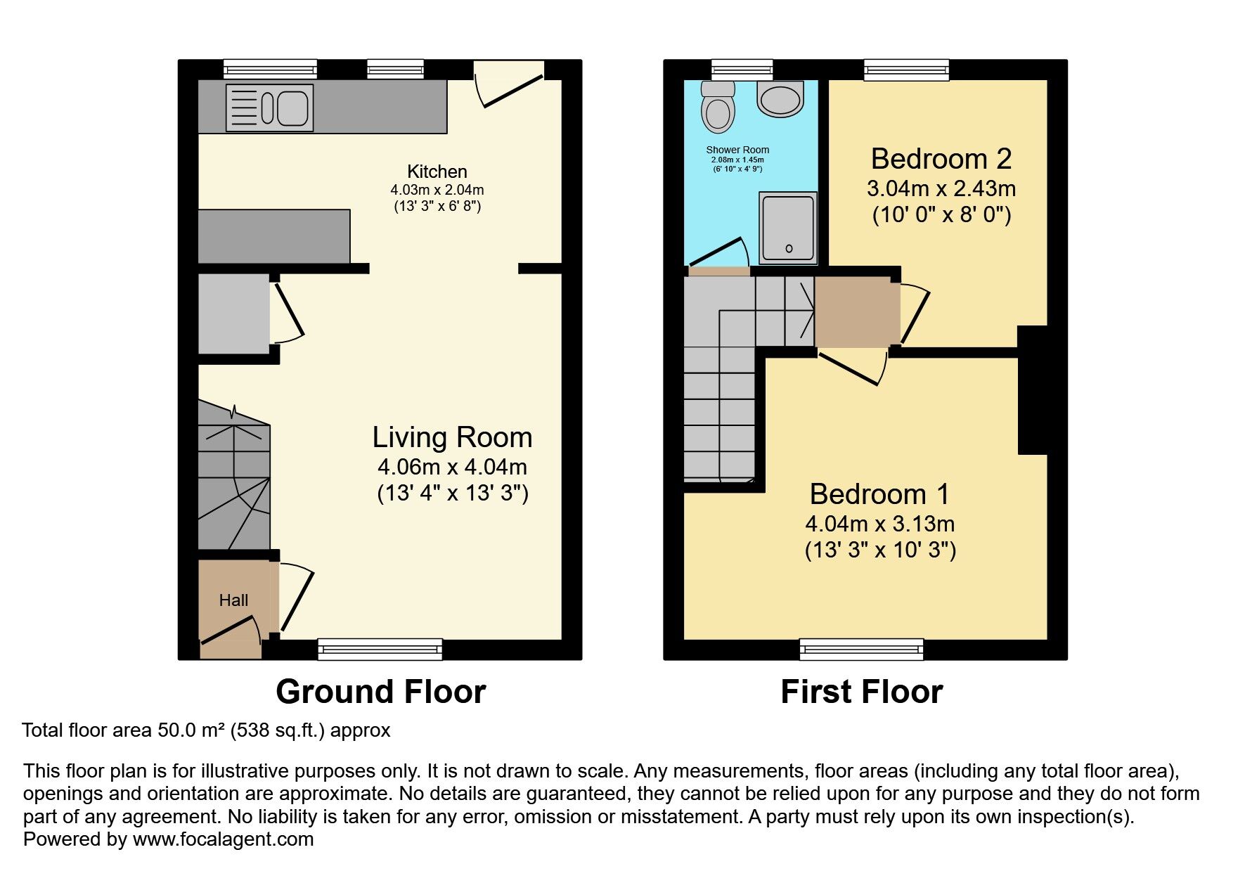 Floorplan of 2 bedroom Mid Terrace House for sale, Fernwood Street, Ormeau, Belfast, BT7