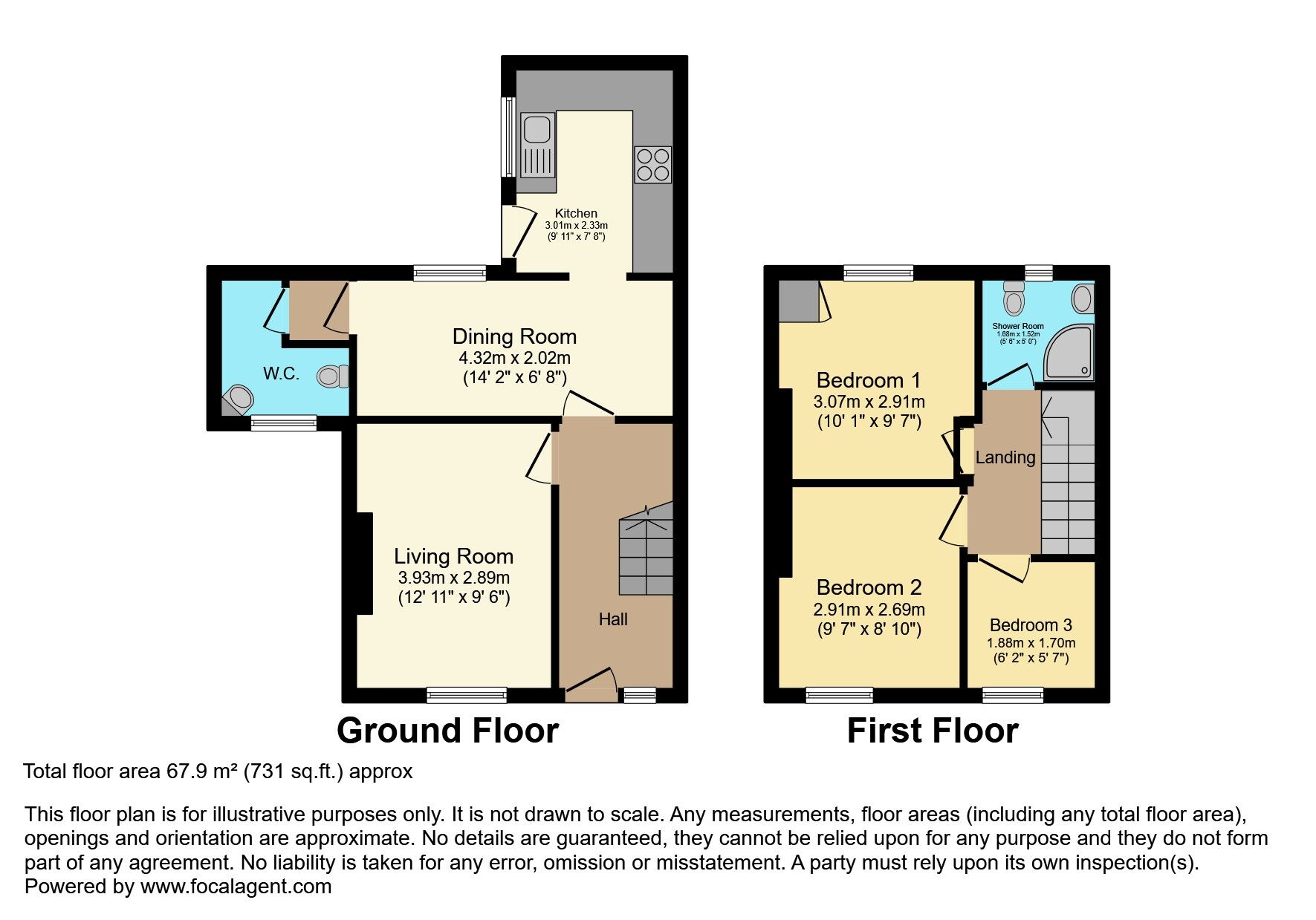 Floorplan of 3 bedroom End Terrace House for sale, Ava Drive, Belfast, Ormeau, BT7