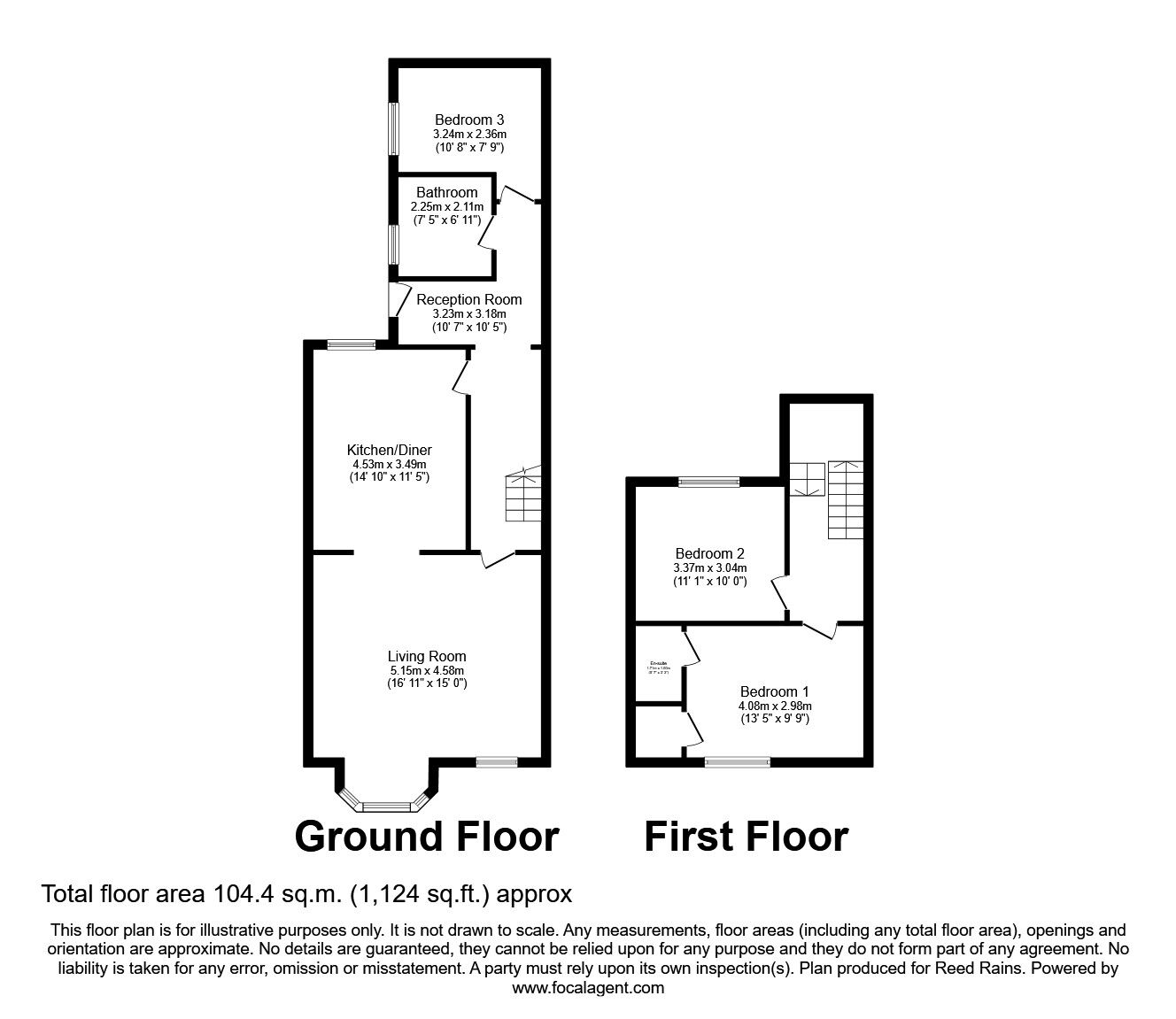 Floorplan of 3 bedroom  Flat to rent, A 12 Victoria Road West, Thornton-Cleveleys, Lancashire, FY5