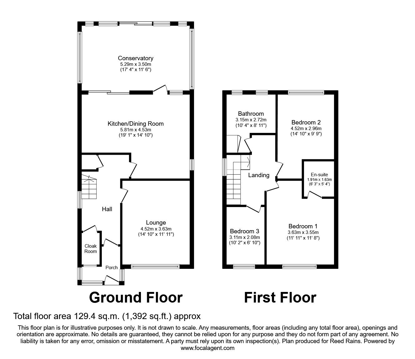 Floorplan of 3 bedroom Detached House to rent, Blackpool Road, Poulton-Le-Fylde, Lancashire, FY6