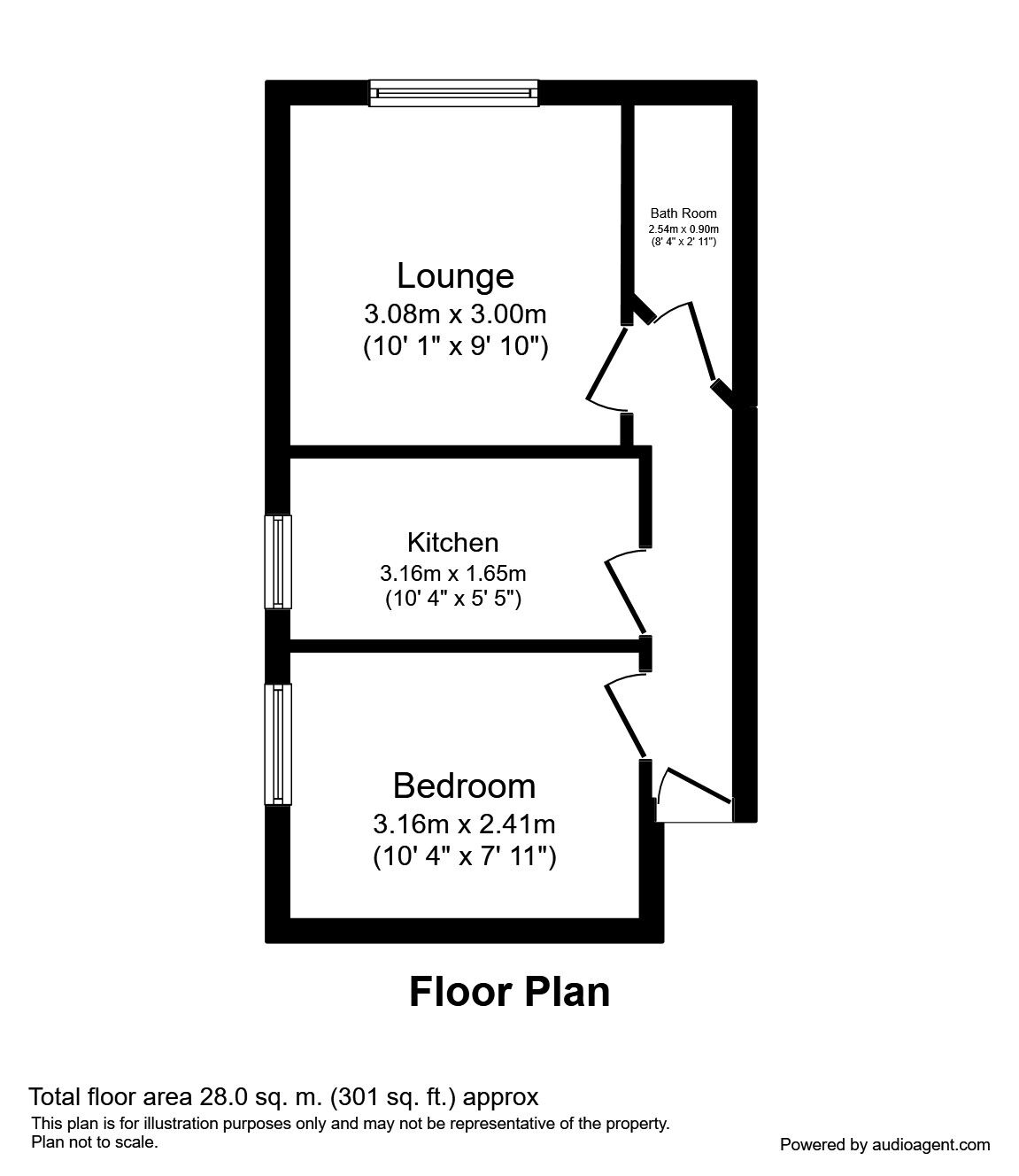 Floorplan of 1 bedroom  Flat to rent, Reads Avenue, Blackpool, FY1