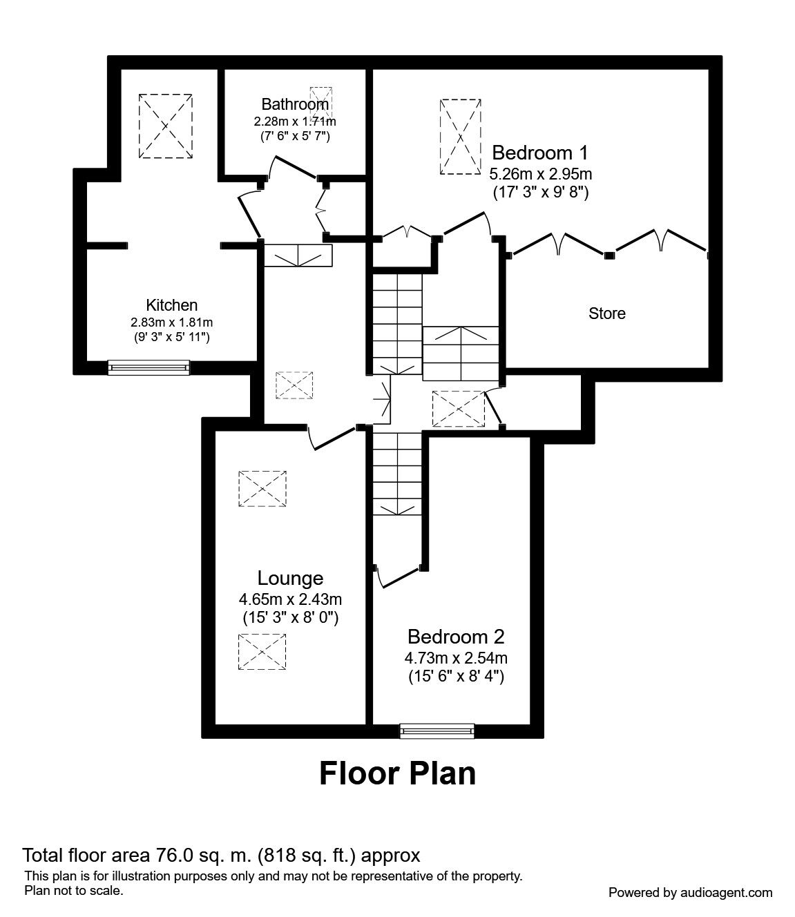 Floorplan of 2 bedroom  Flat to rent, Warley Road, Blackpool, FY1