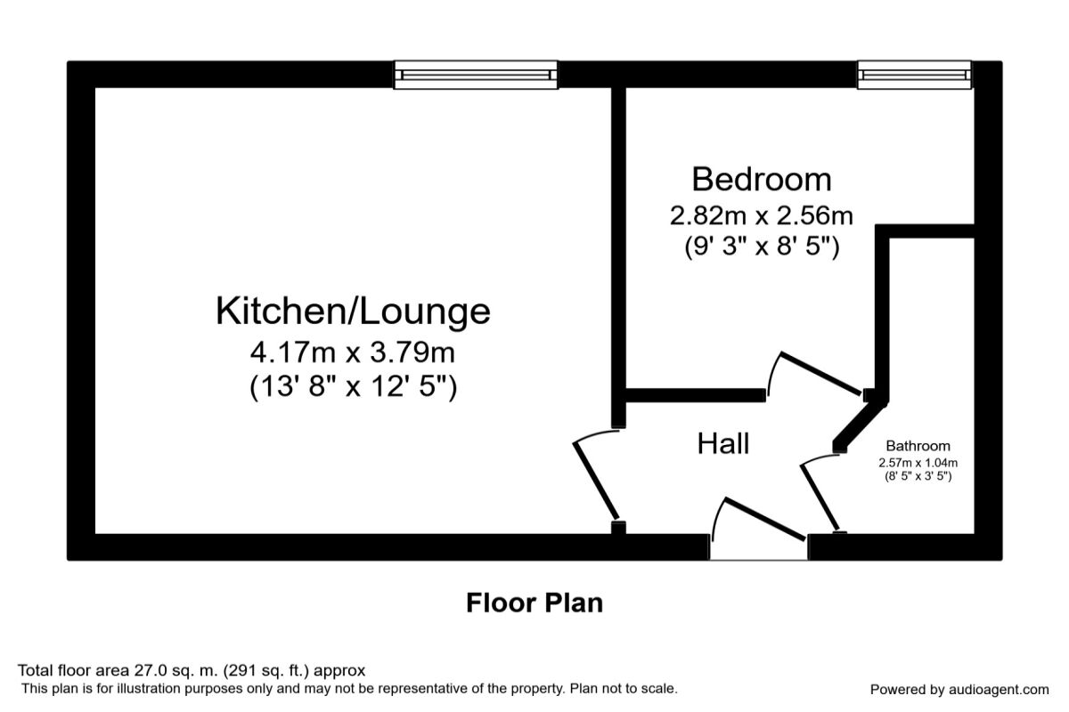 Floorplan of 1 bedroom  Flat to rent, Alexandra Road, Blackpool, Lancashire, FY1