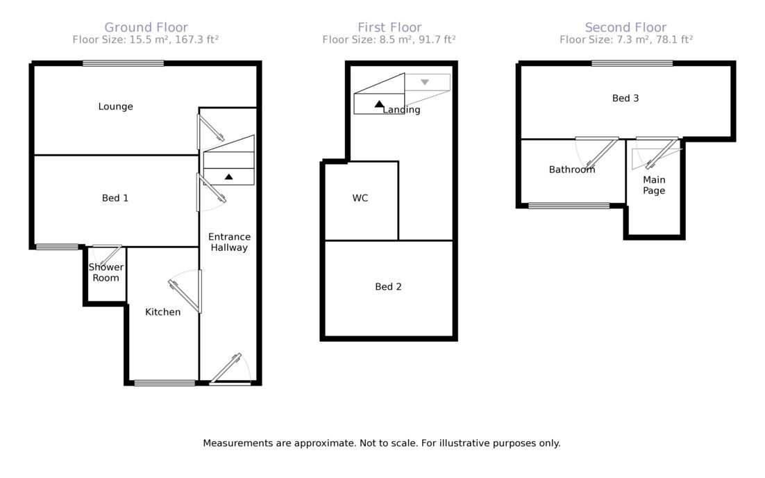 Floorplan of 3 bedroom  Flat to rent, Lytham Road, Blackpool, FY4