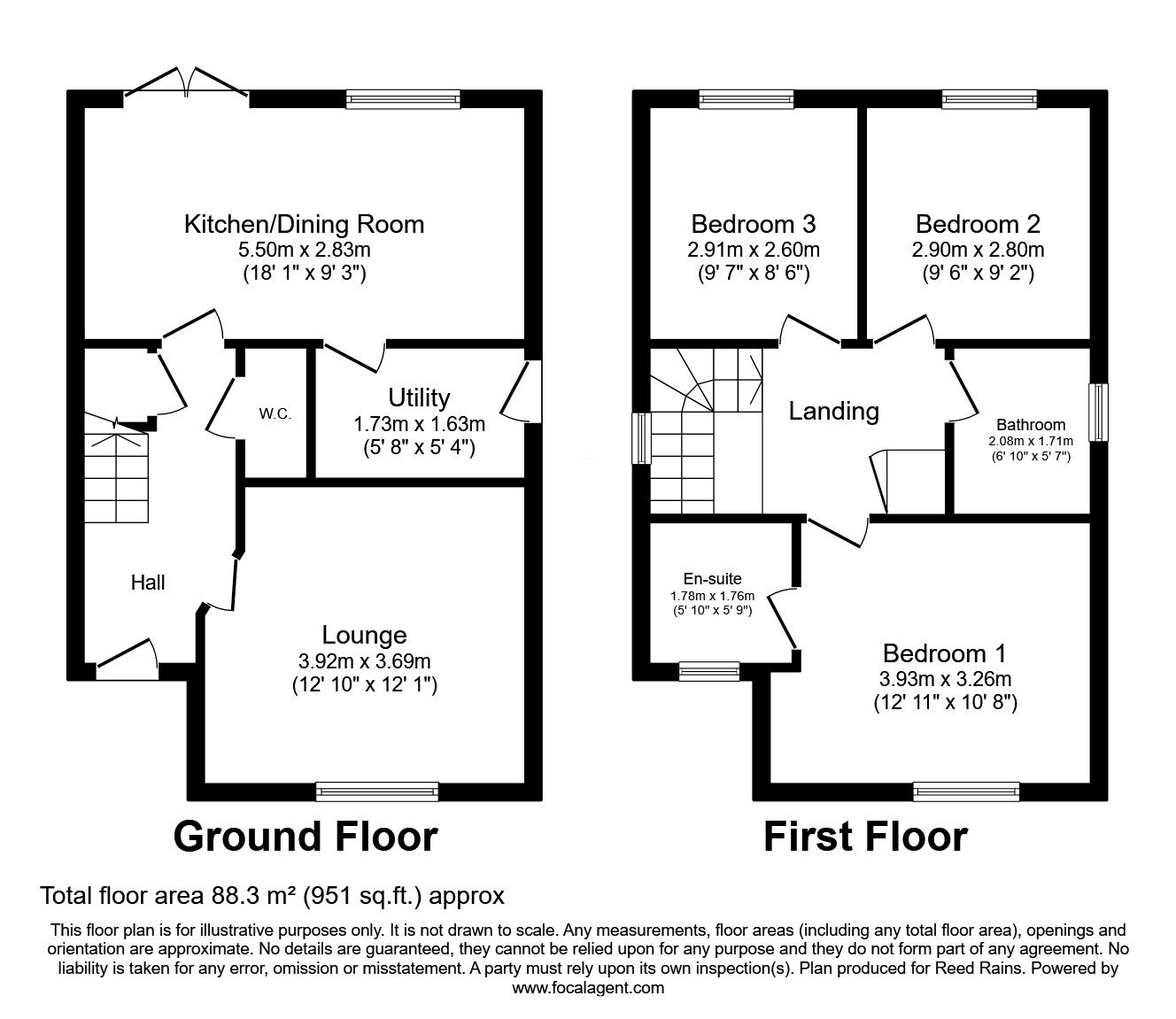 Floorplan of 3 bedroom Detached House for sale, Stubblefield Drive, Lytham St. Annes, Lancashire, FY8