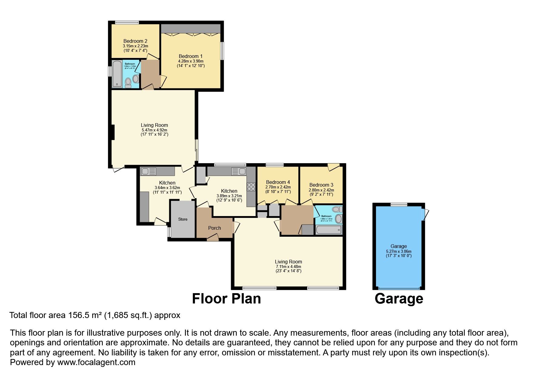 Floorplan of 4 bedroom Detached Bungalow for sale, Grays Park, Helens Bay, County Down, BT19