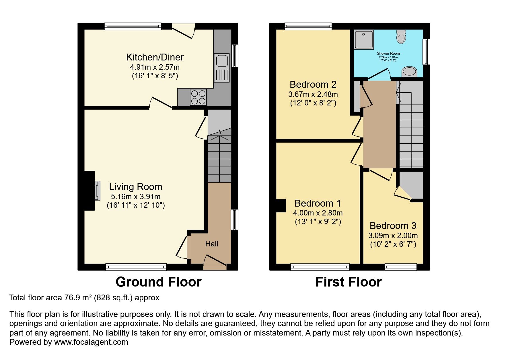 Floorplan of 3 bedroom Semi Detached House for sale, Abbey Mount, Bangor, County Down, BT20