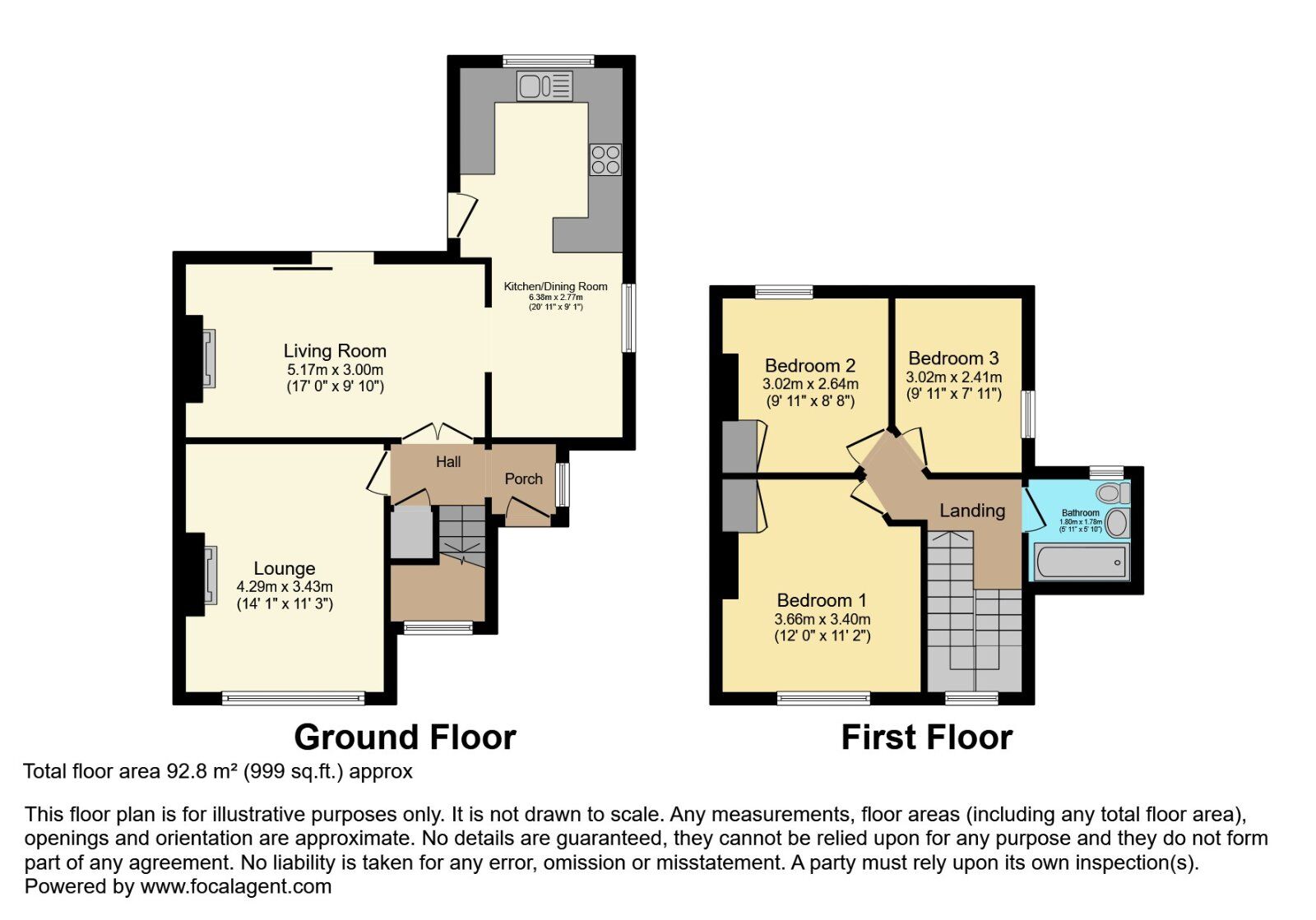 Floorplan of 3 bedroom Semi Detached House for sale, Groomsport Road, Bangor, County Down, BT20