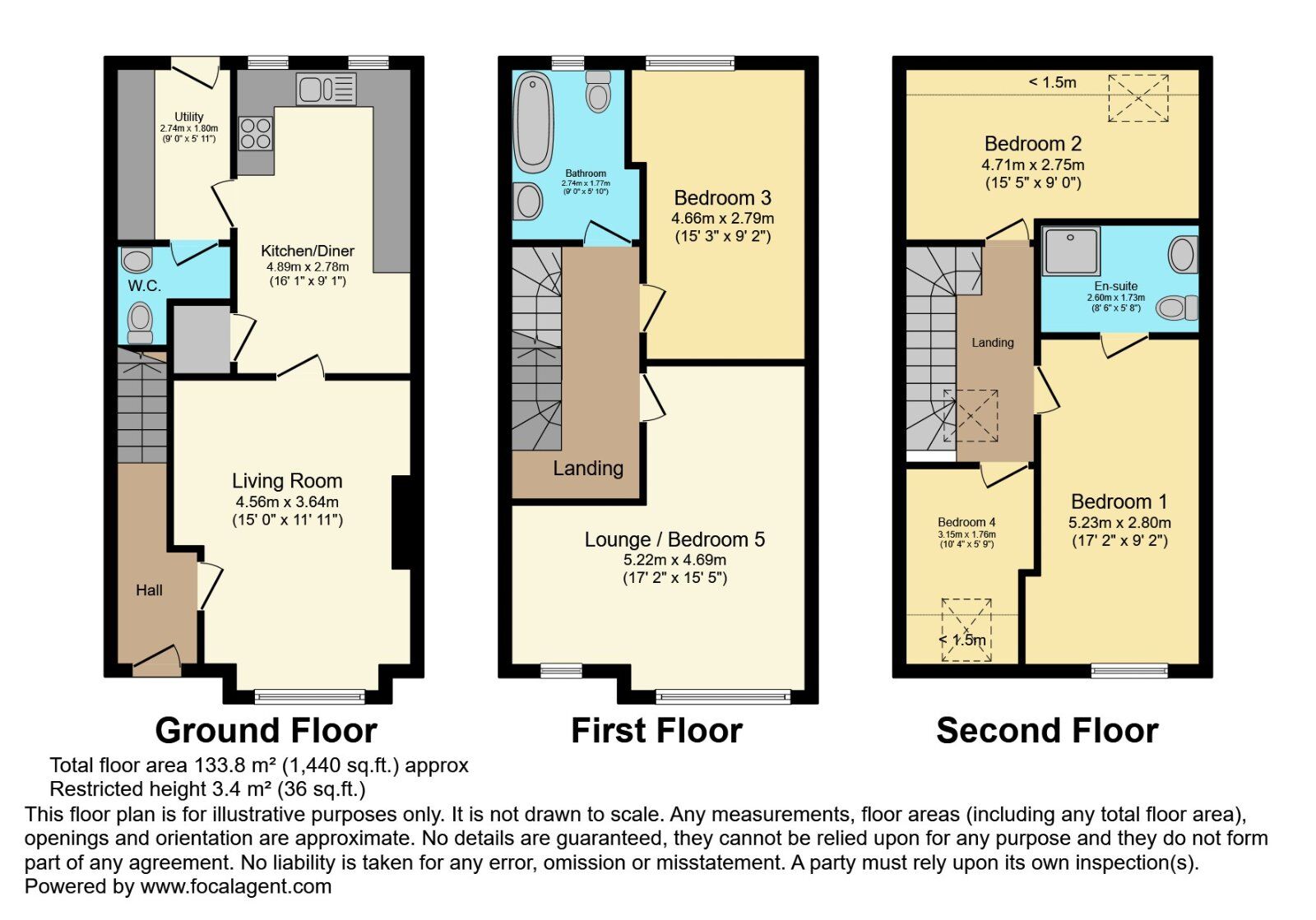 Floorplan of 4 bedroom Mid Terrace House for sale, Upritchard Crescent, Bangor, County Down, BT19