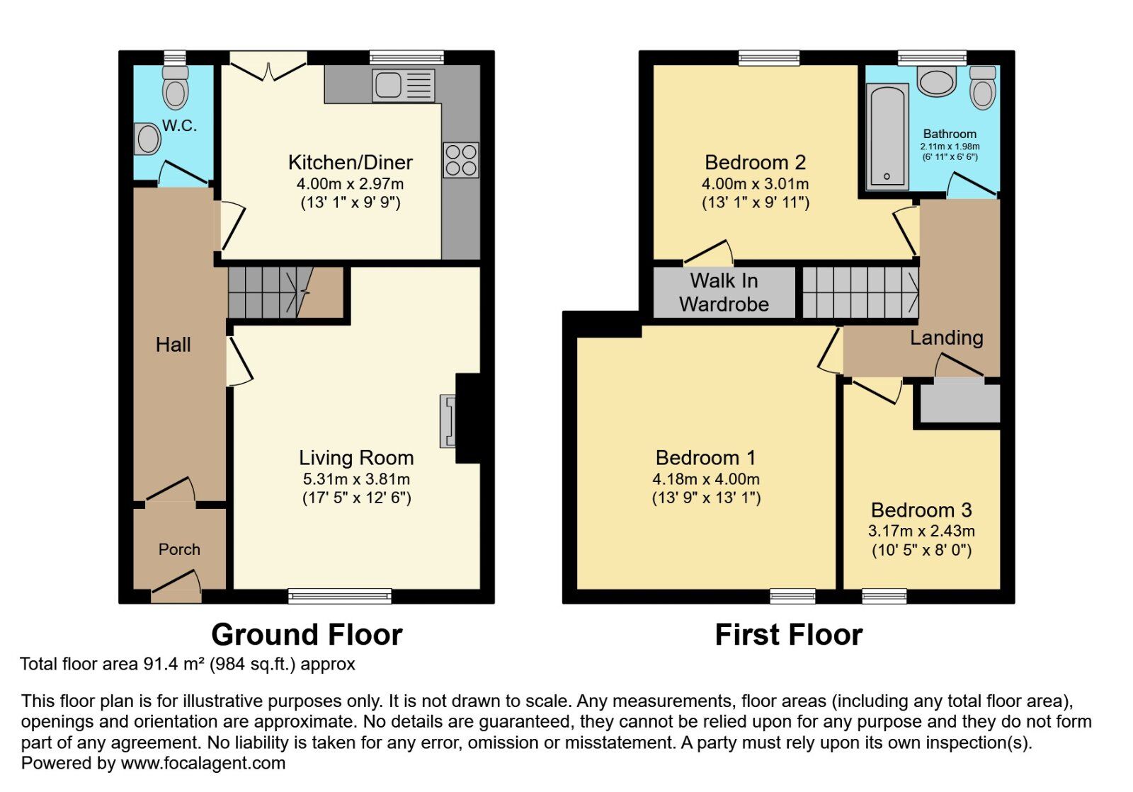 Floorplan of 3 bedroom Mid Terrace House for sale, Summerfield, Conlig, County Down, BT23