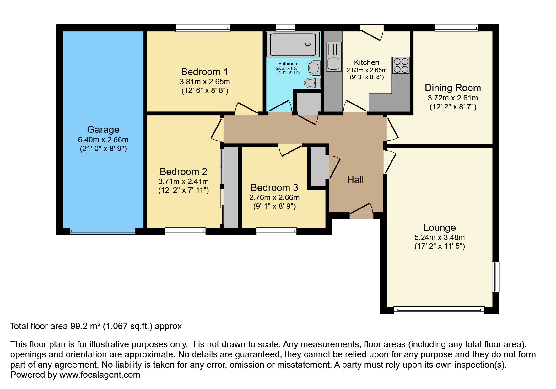 Floorplan of 3 bedroom Detached Bungalow for sale, Craigowen Road, Holywood, County Down, BT18