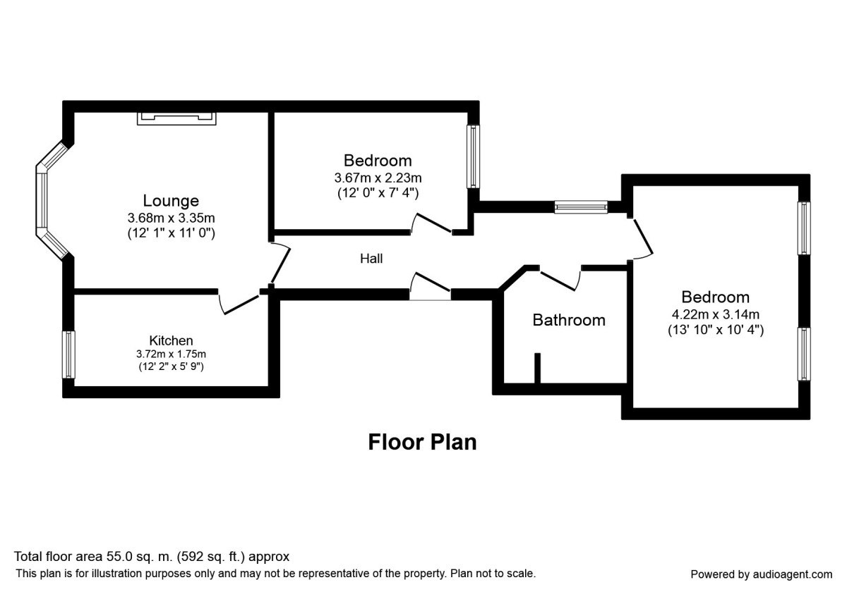 Floorplan of 3 bedroom  Flat to rent, Windsor Crescent, Bridlington, North Humberside, YO15