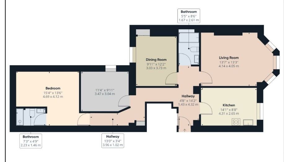 Floorplan of 3 bedroom  Flat for sale, South Marine Drive, Bridlington, East Yorkshire, YO15