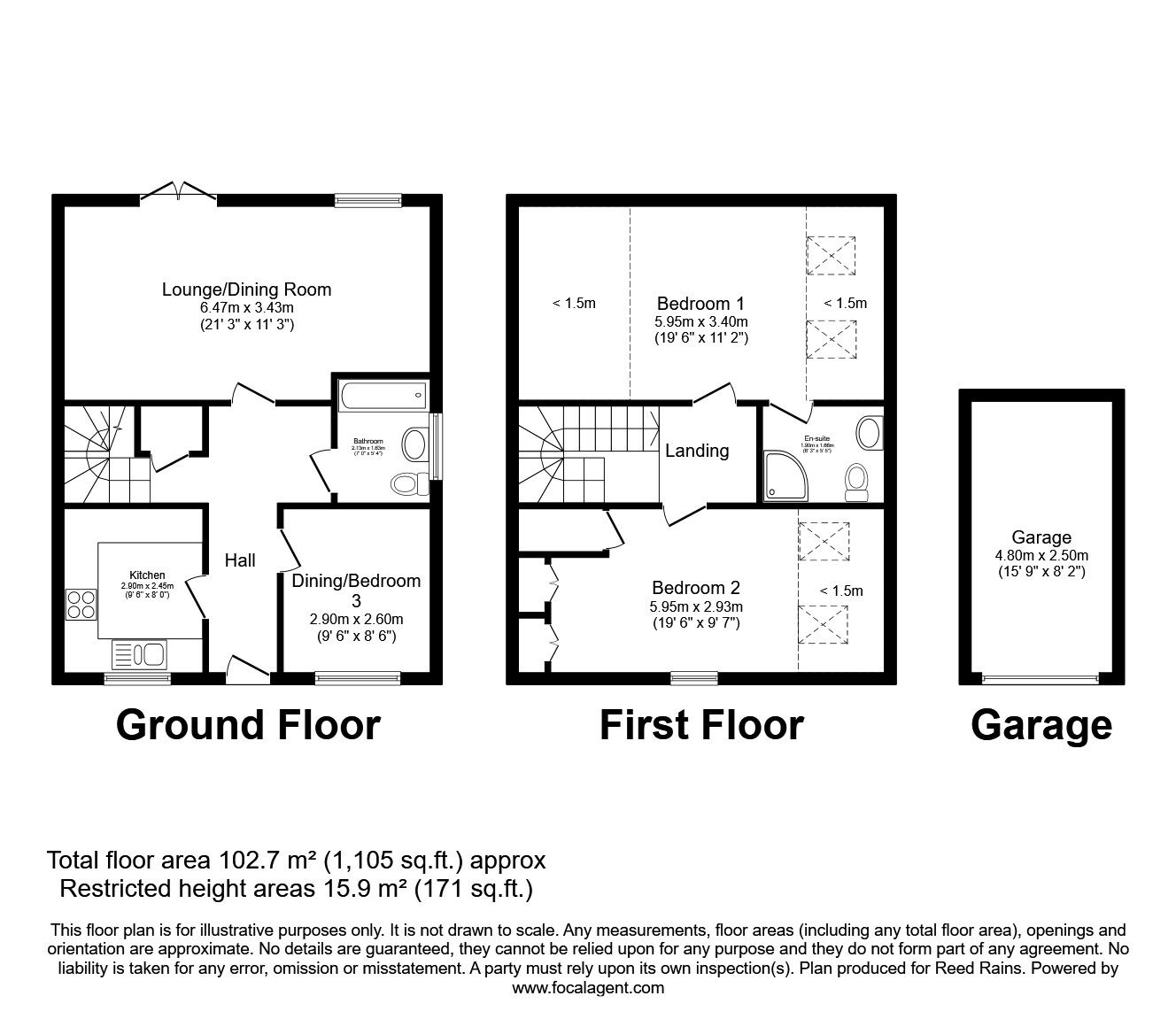 Floorplan of 3 bedroom Detached House for sale, Chapel Close, Flamborough, East Yorkshire, YO15