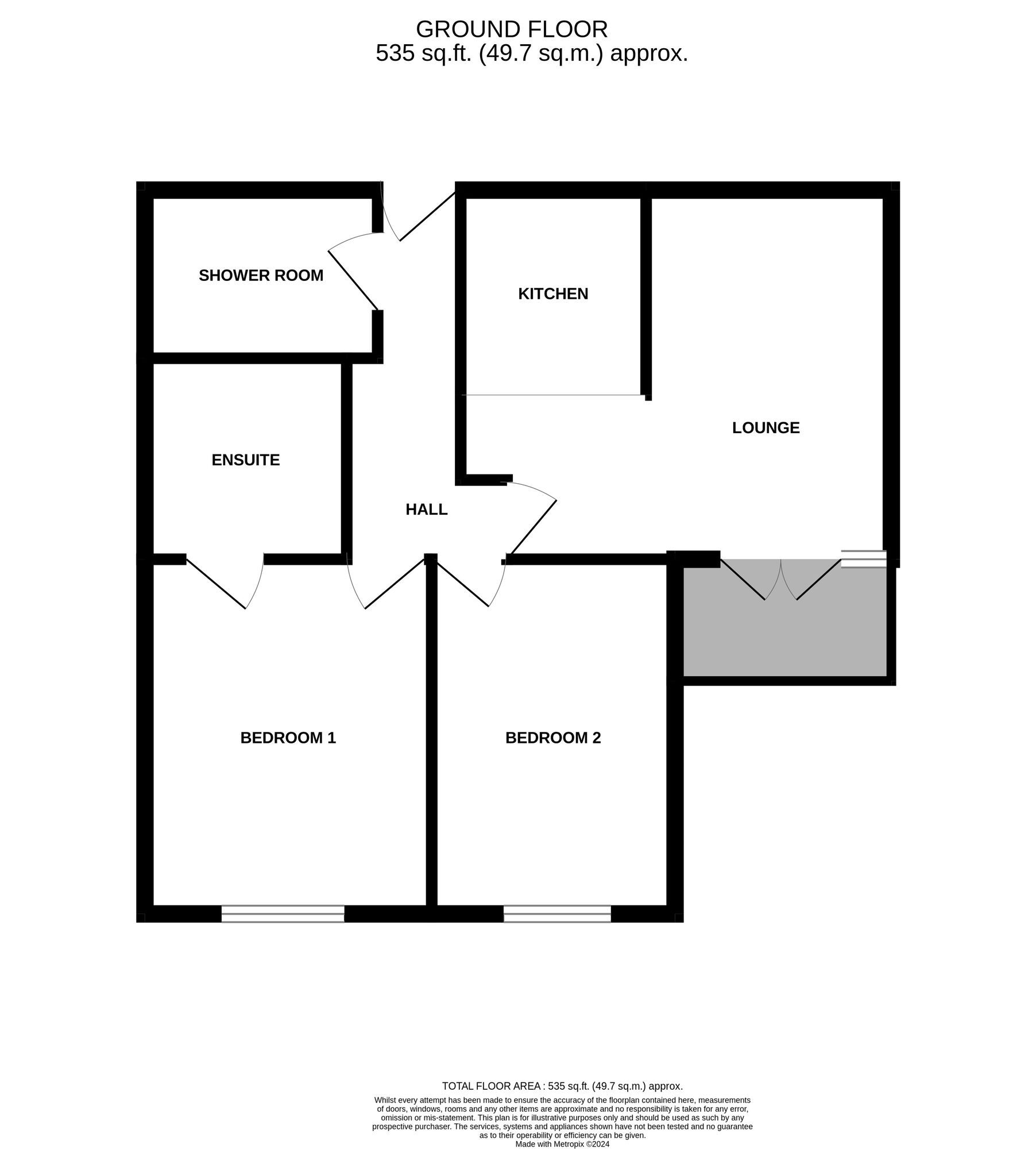 Floorplan of 1 bedroom  Flat for sale, St. Annes Road, Bridlington, East  Yorkshire, YO15