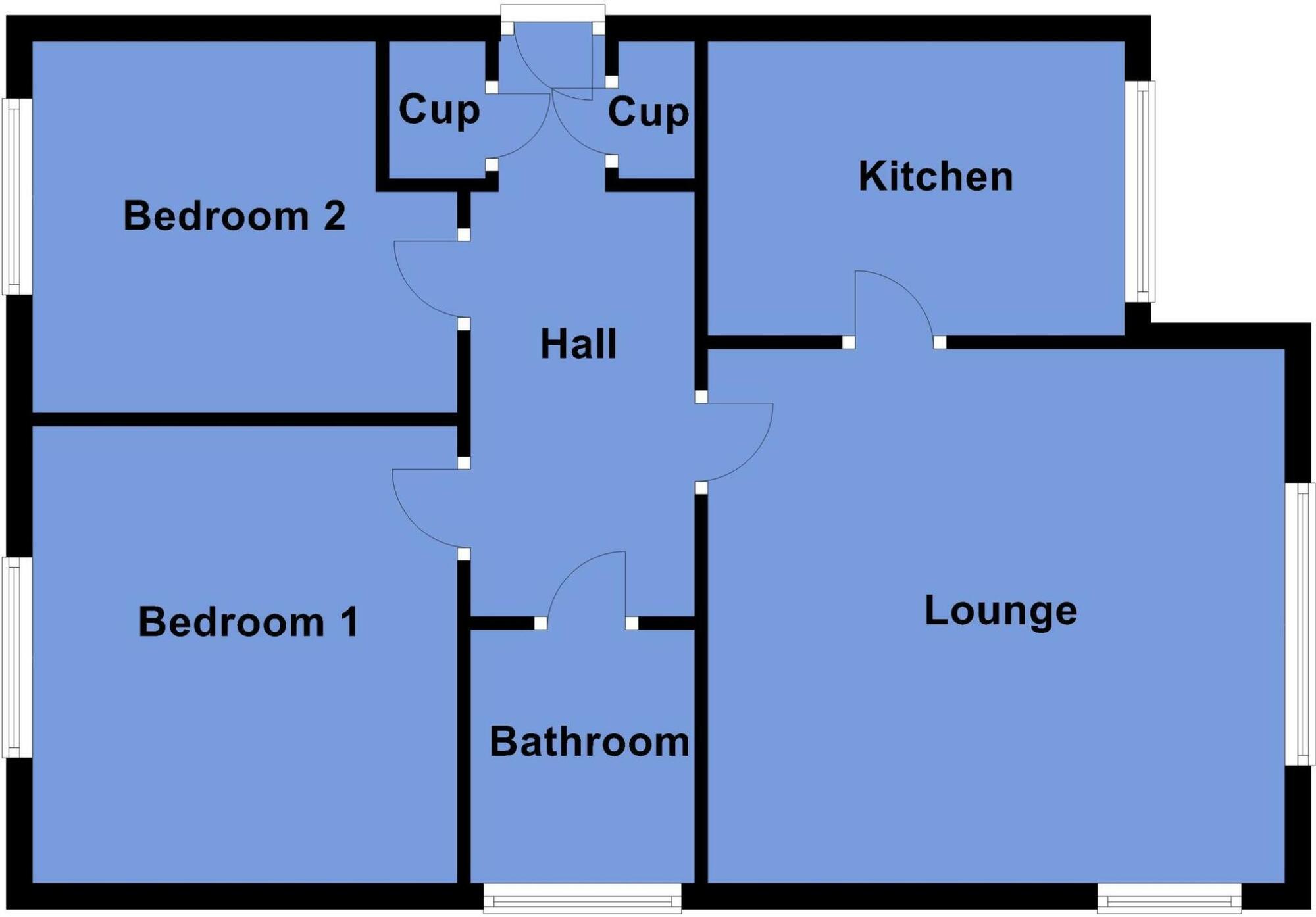 Floorplan of 2 bedroom  Flat for sale, Scholars Way, Bridlington, East Yorkshire, YO16