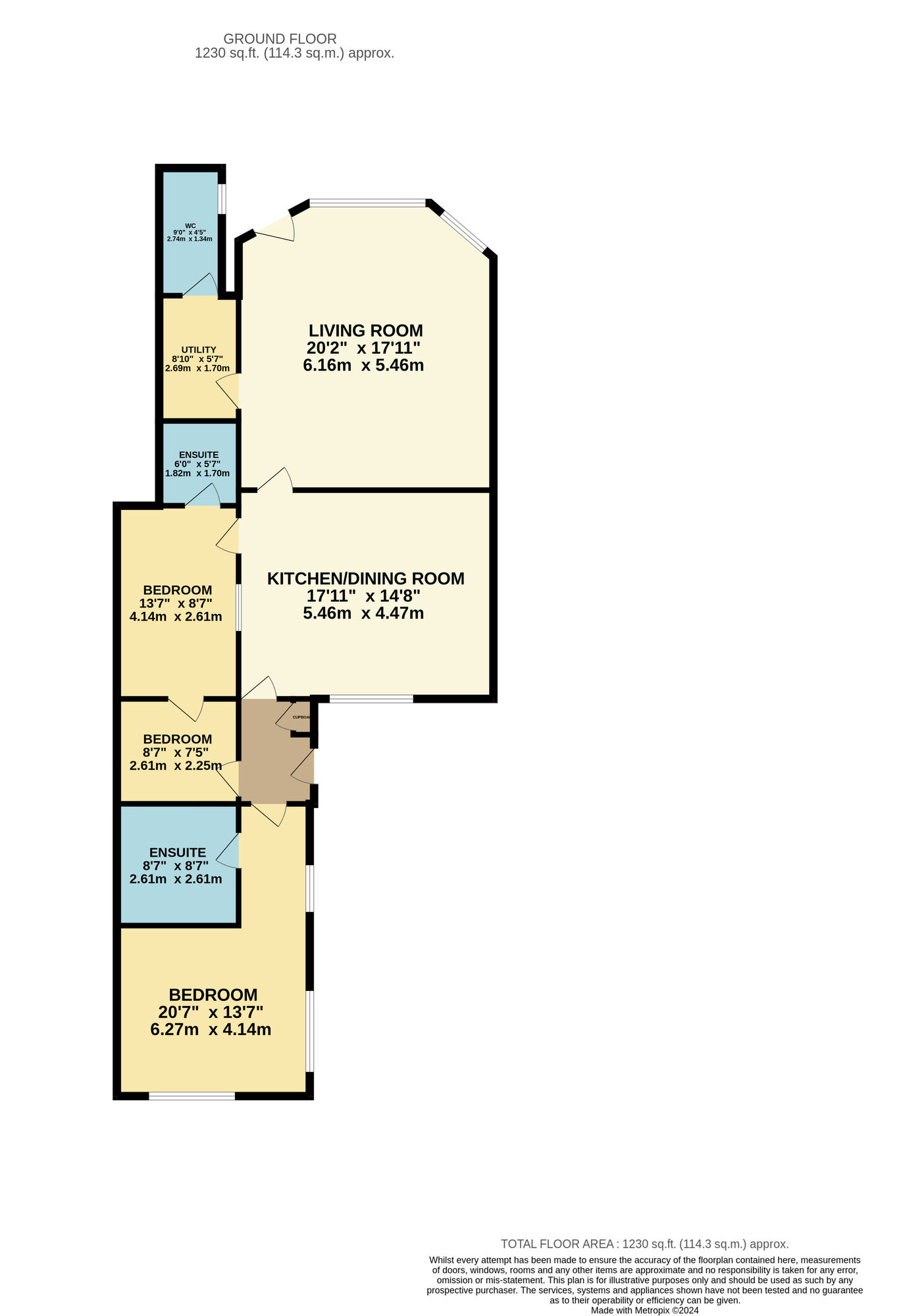 Floorplan of 2 bedroom  Flat for sale, South Marine Drive, Bridlington, East Yorkshire, YO15