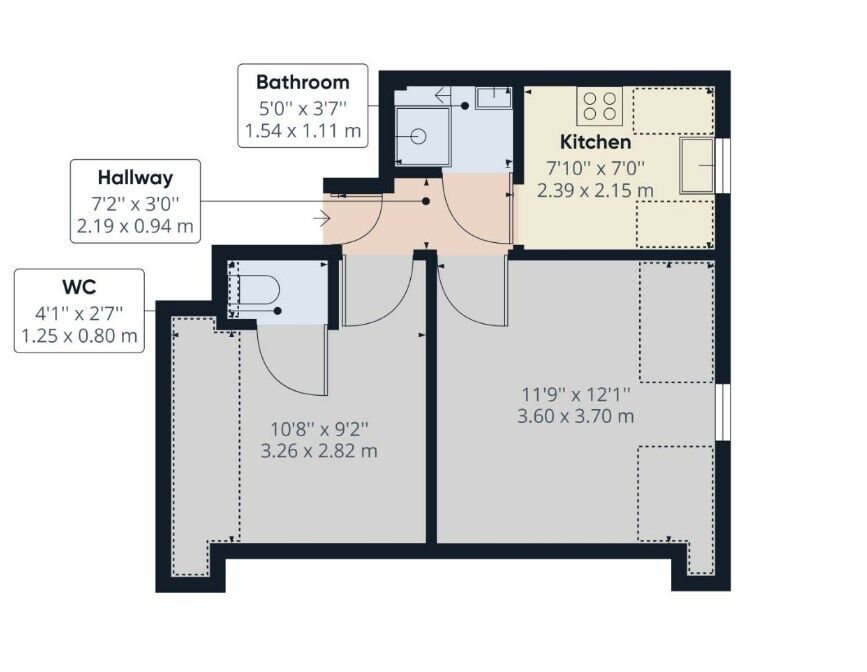 Floorplan of 1 bedroom  Flat for sale, Albion Terrace, Bridlington, East Yorkshire, YO15