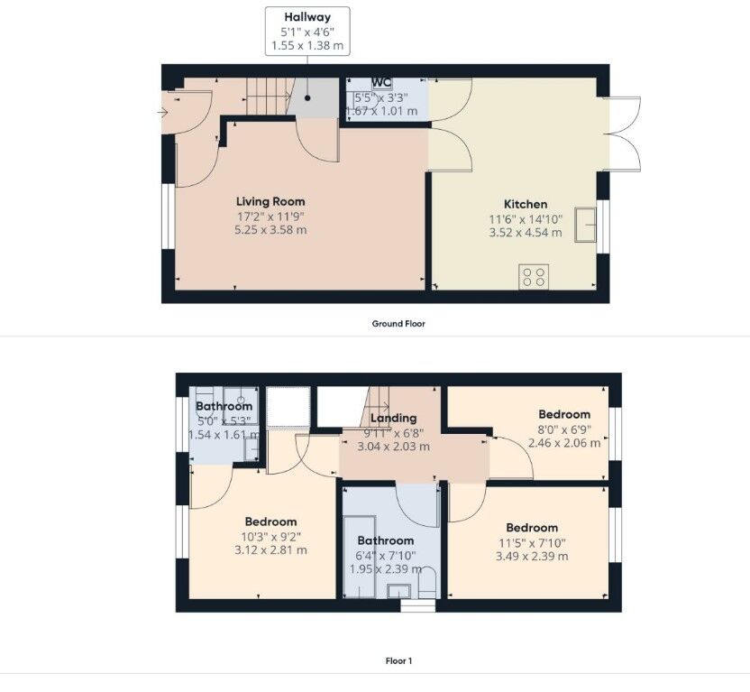 Floorplan of 3 bedroom Semi Detached House for sale, Bradley Vale, Bridlington, East Yorkshire, YO16