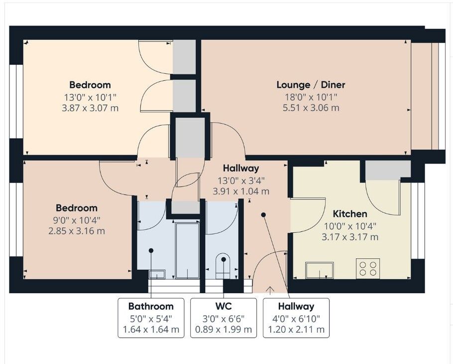 Floorplan of 2 bedroom Detached Bungalow for sale, Chestnut Close, Bridlington, East Yorkshire, YO16