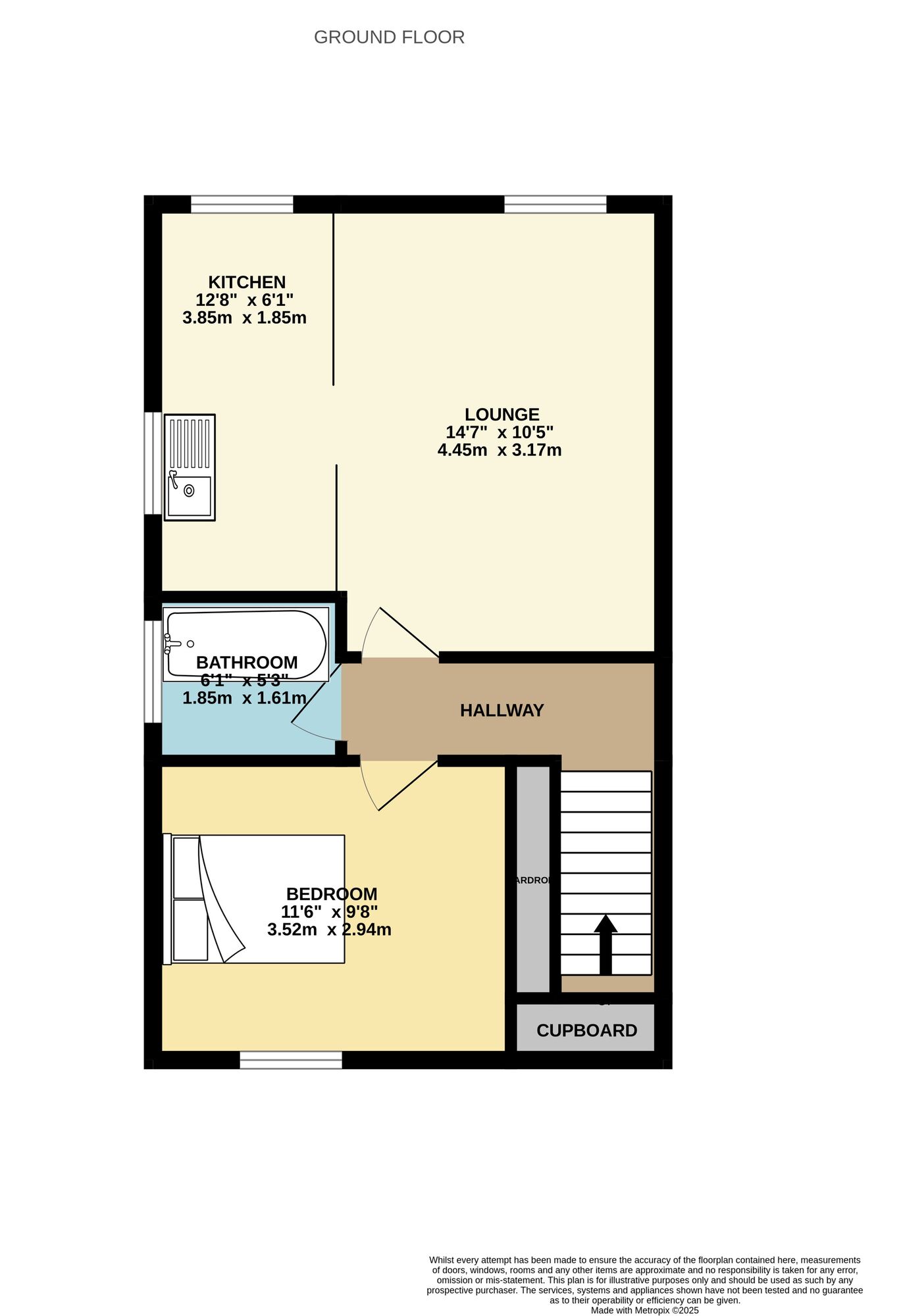 Floorplan of 1 bedroom  Flat for sale, Buckrose Grove, Bridlington, East Yorkshire, YO16