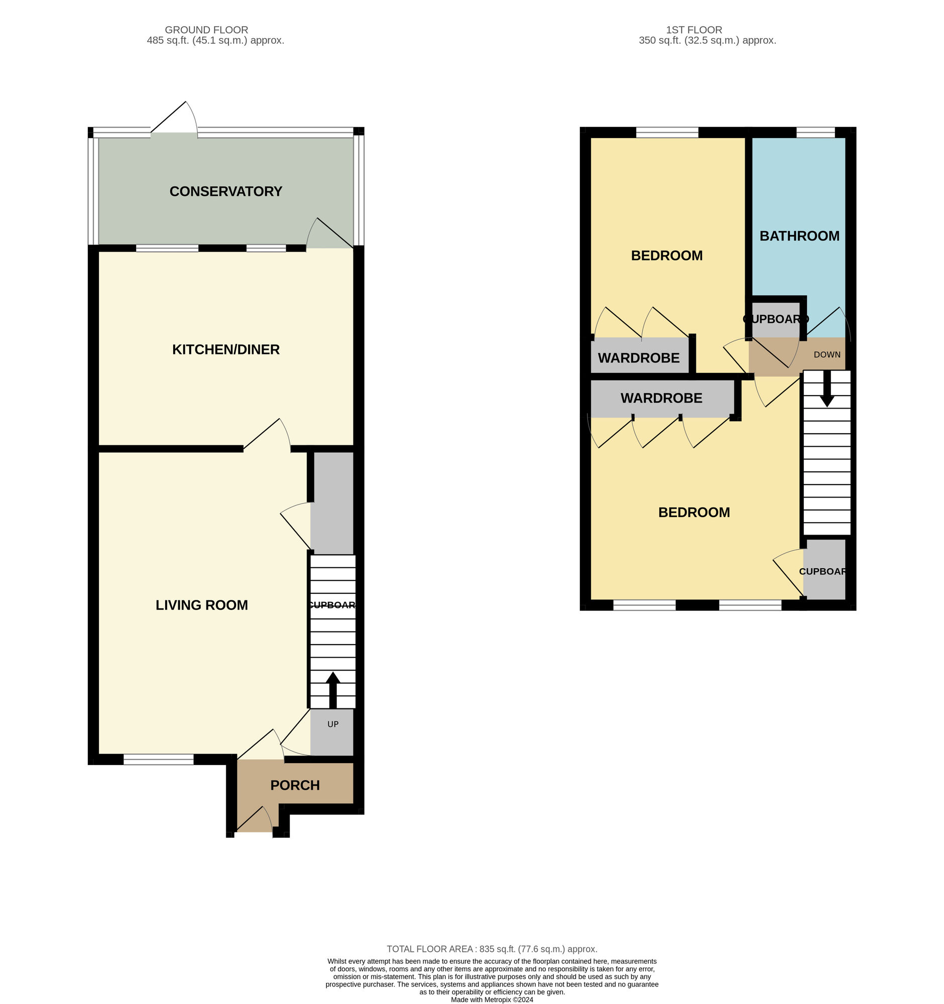 Floorplan of 2 bedroom End Terrace House for sale, High Street, Flamborough, East Yorkshire, YO15