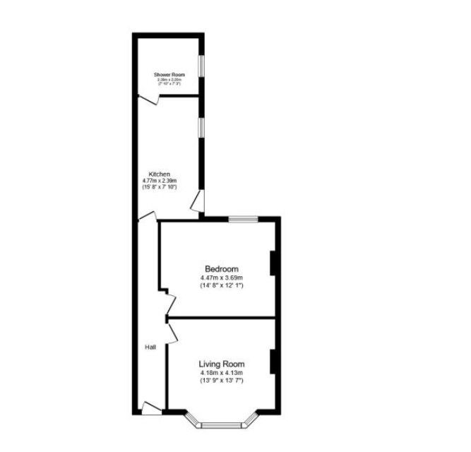 Floorplan of 1 bedroom  Flat for sale, Springfield Avenue, Bridlington, East Yorkshire, YO15