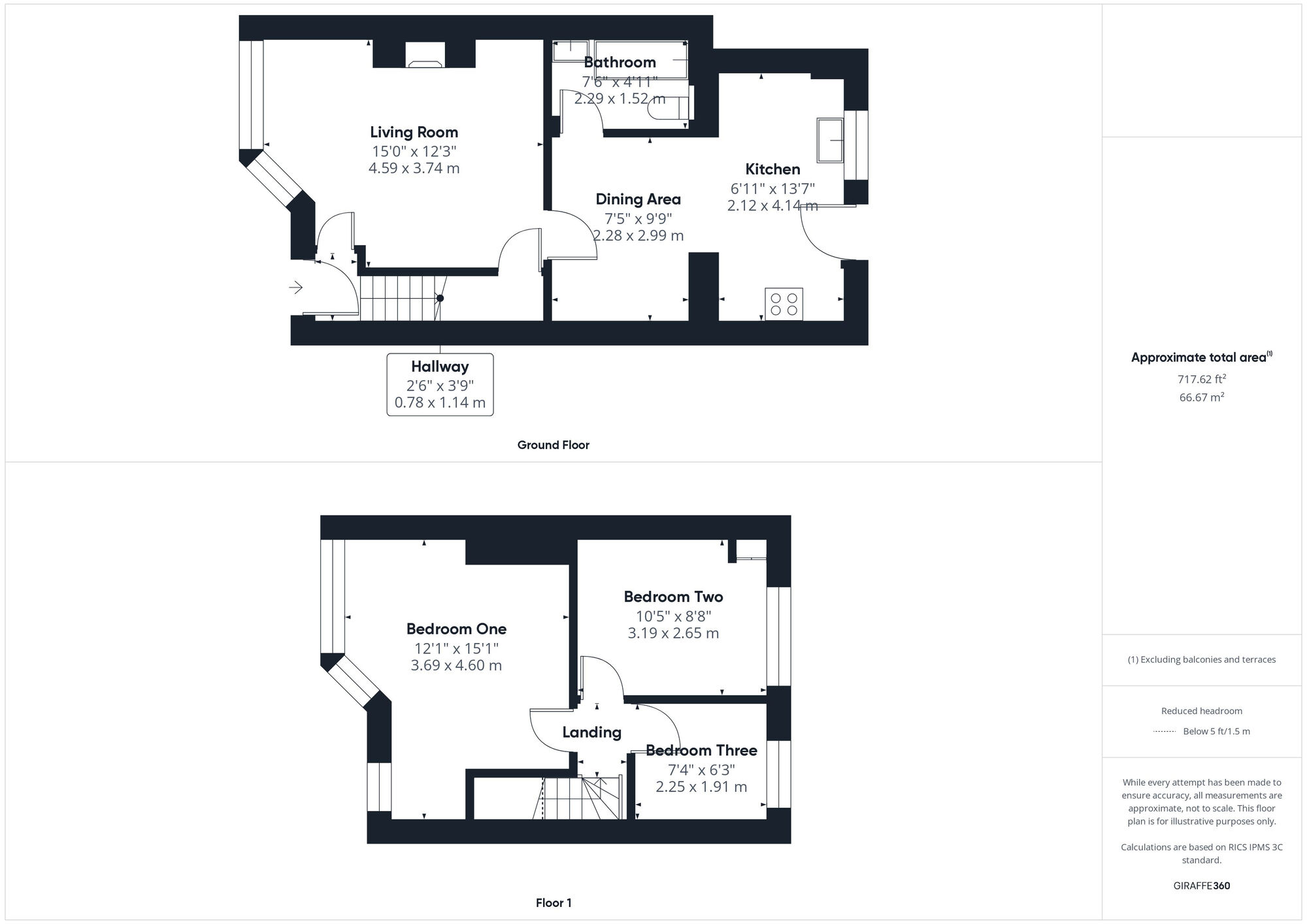 Floorplan of 3 bedroom Mid Terrace House for sale, Marton Avenue, Bridlington, East Yorkshire, YO16