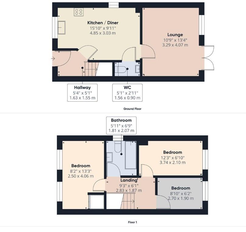 Floorplan of 3 bedroom Semi Detached House for sale, Guildford Crescent, Bridlington, YO16