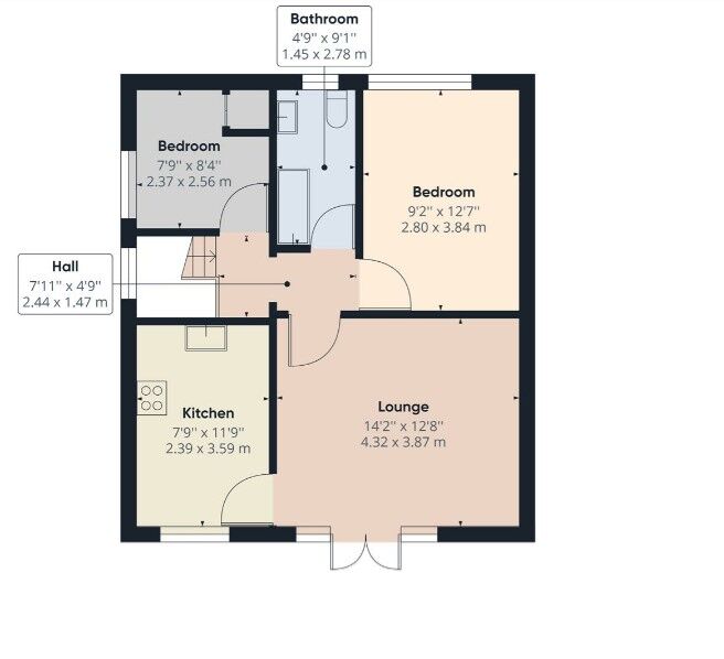 Floorplan of 2 bedroom  Flat for sale, Summerfield Road, Bridlington, East Yorkshire, YO15