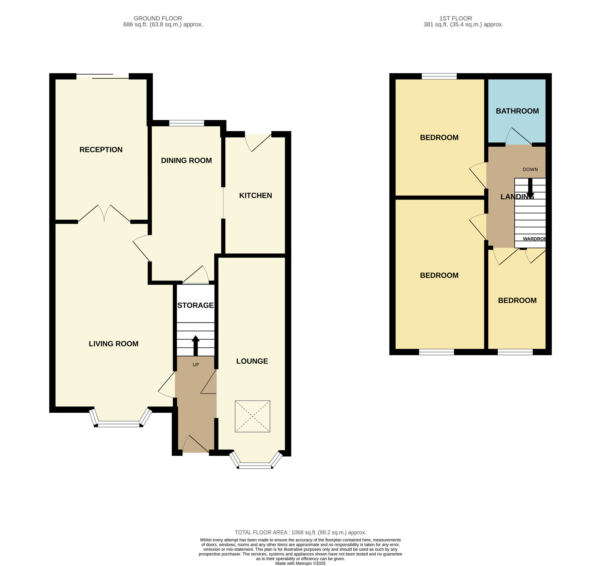 Floorplan of 3 bedroom Detached House for sale, Trentham Close, Bridlington, East Yorkshire, YO16