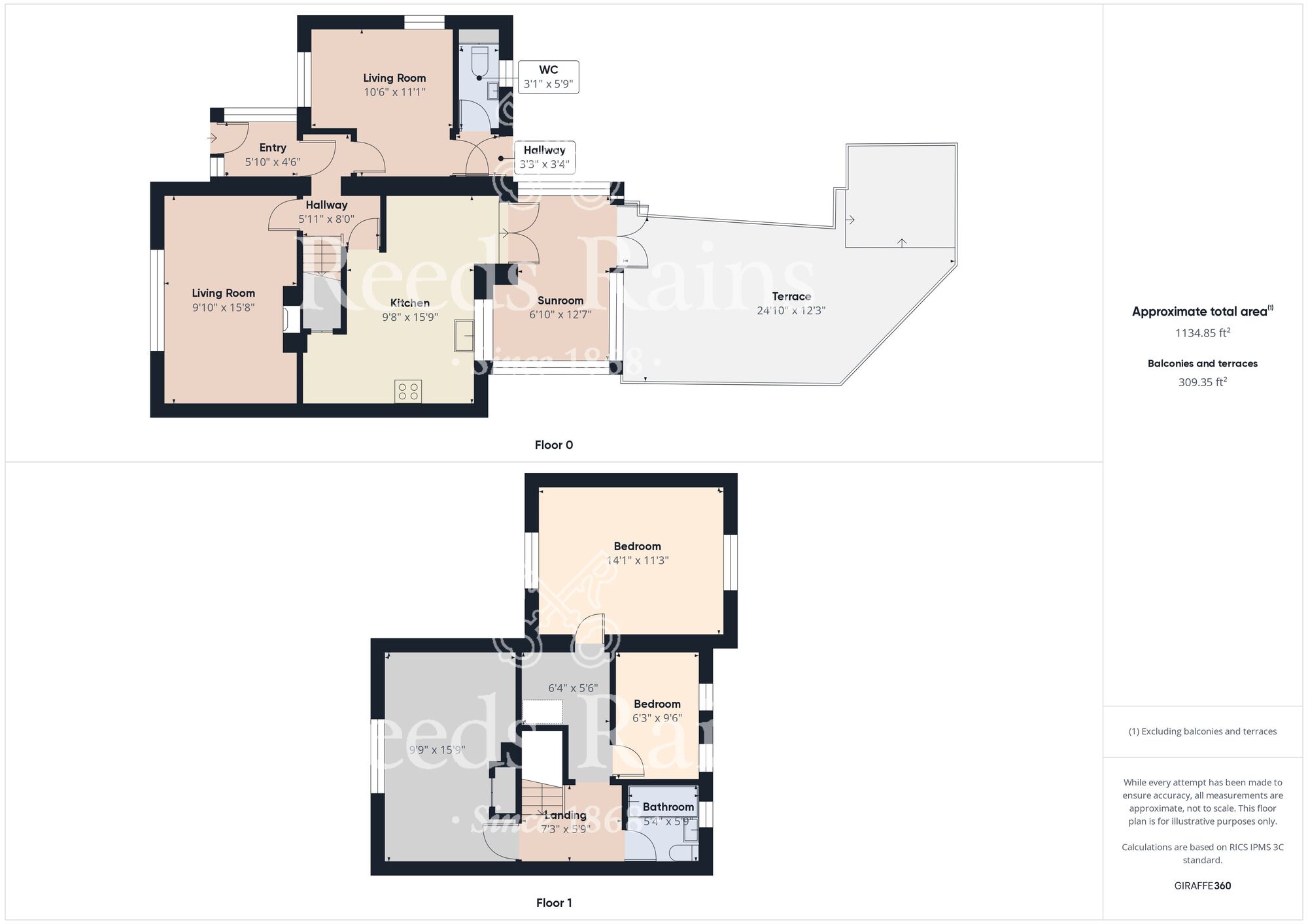 Floorplan of 3 bedroom Semi Detached House for sale, Sewerby Court, Bridlington, East Yorkshire, YO16