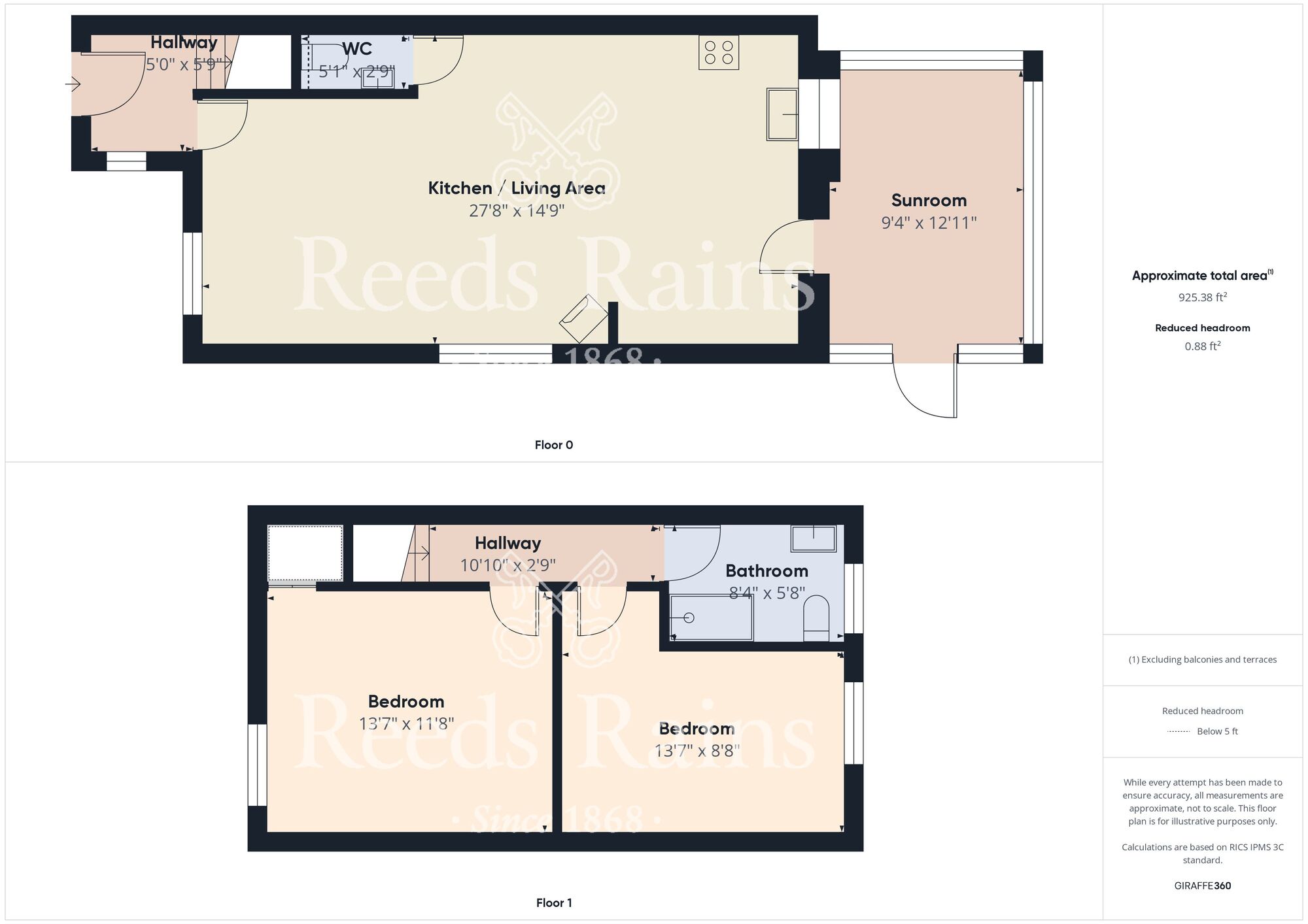 Floorplan of 2 bedroom End Terrace House for sale, Newcombe Croft, Flamborough, East Yorkshire, YO15