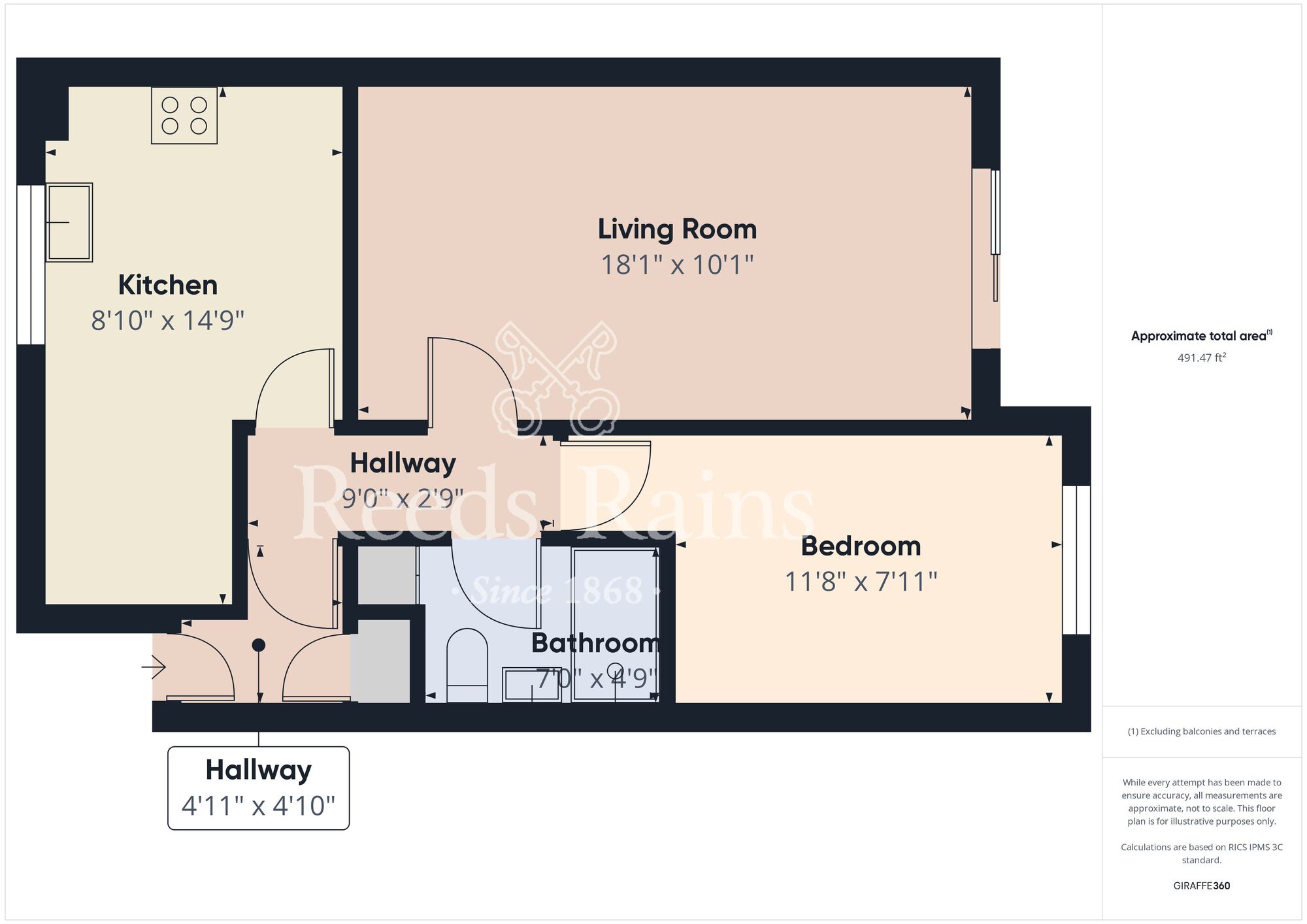 Floorplan of 1 bedroom  Flat for sale, North Marine Drive, Bridlington, East Yorkshire, YO15