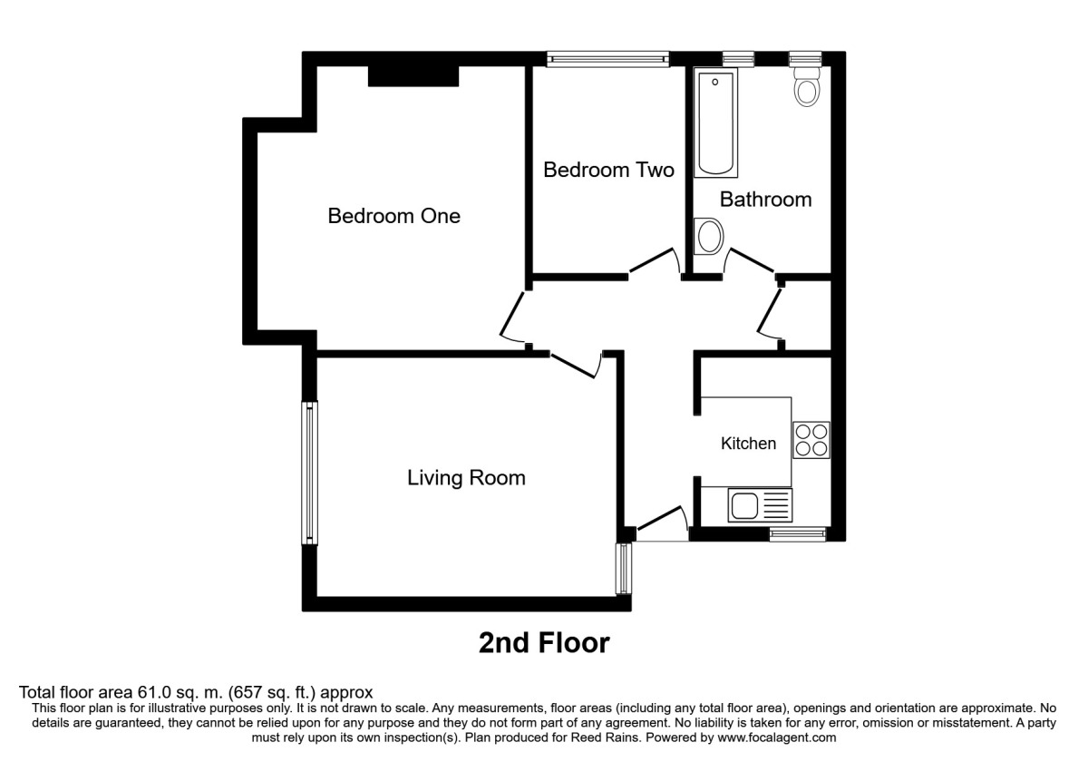 Floorplan of 2 bedroom  Flat to rent, Forest Hill Road, London, SE22