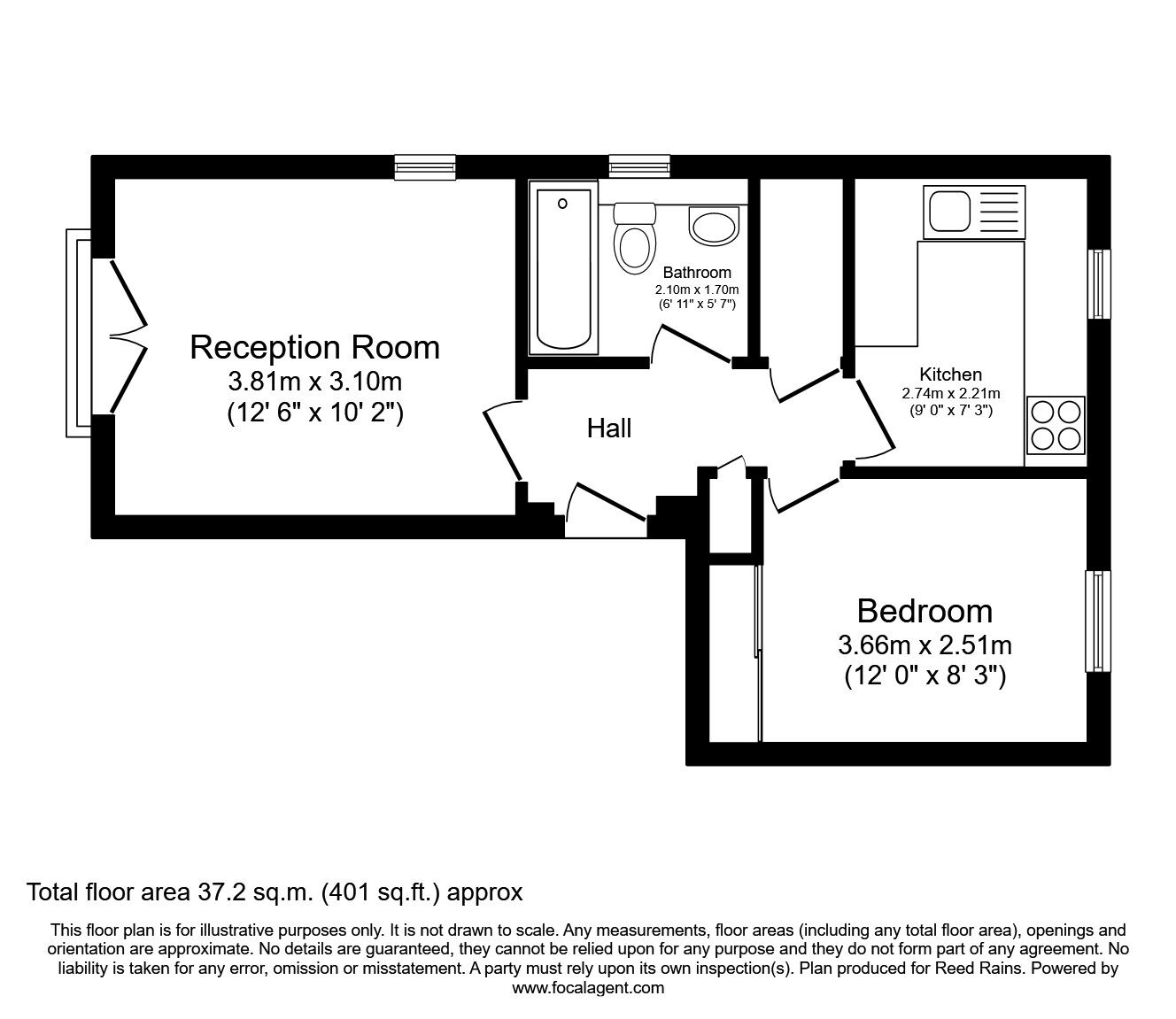 Floorplan of 1 bedroom  Flat for sale, Gables Close, London, SE12