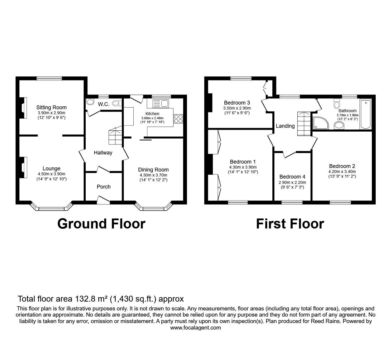 Floorplan of 4 bedroom End Terrace House for sale, Coal Clough Lane, Burnley, Lancashire, BB11