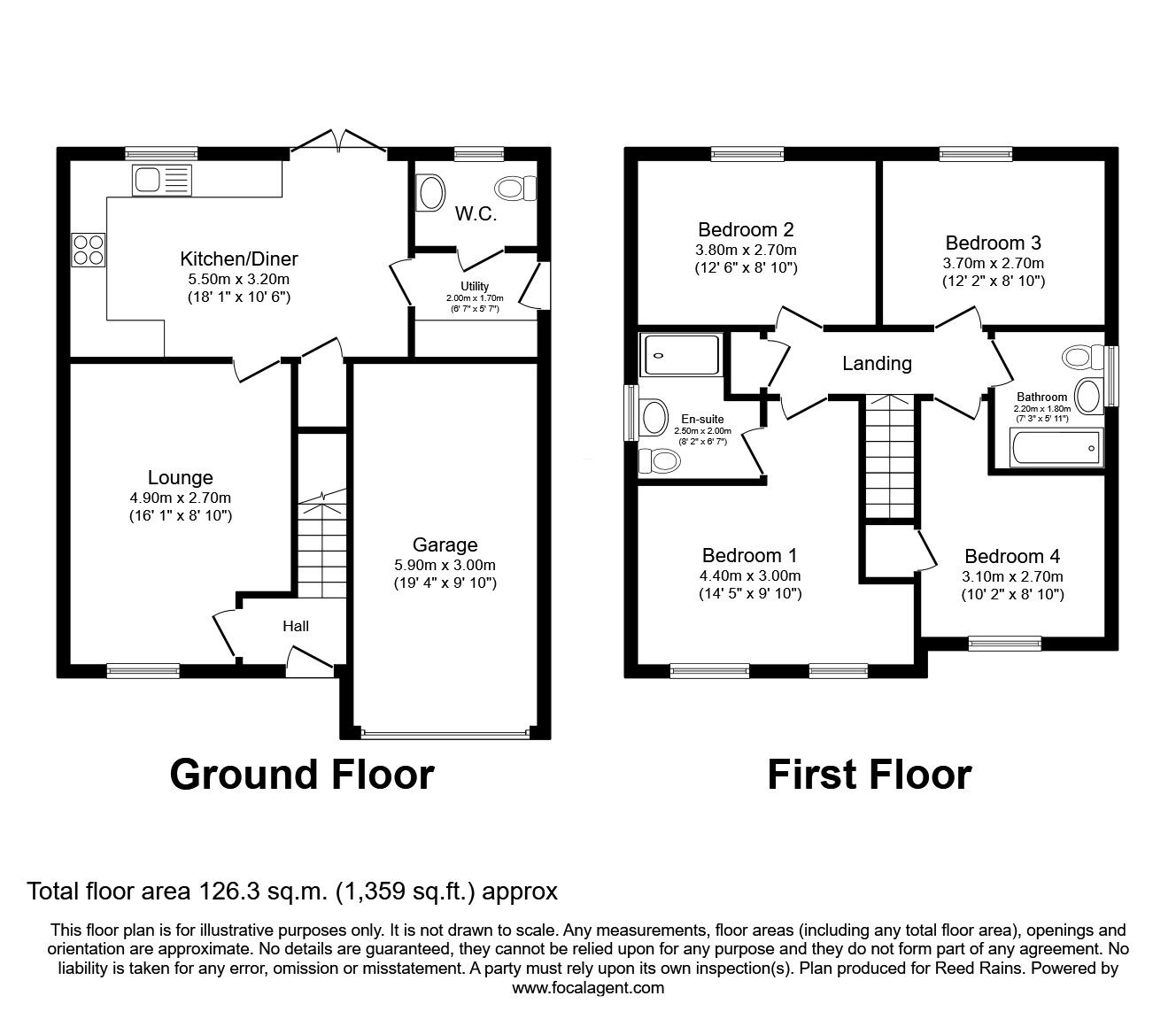 Floorplan of 4 bedroom Detached House for sale, Kettledrum Drive, Burnley, Lancashire, BB10