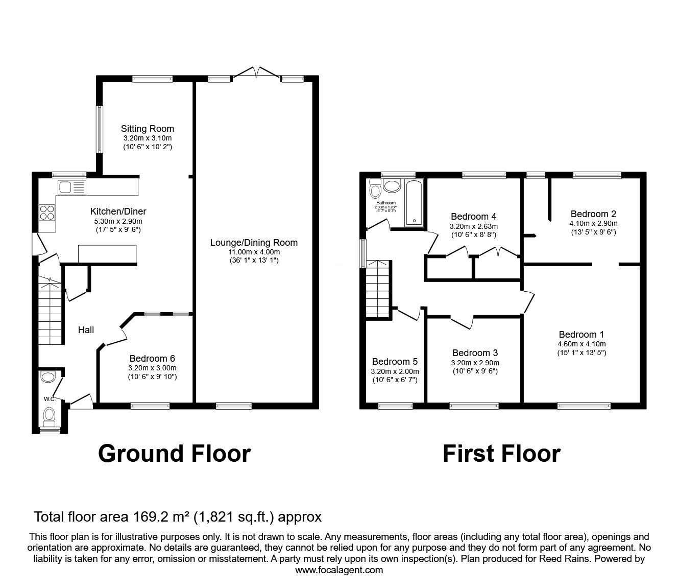 Floorplan of 5 bedroom Detached House for sale, Kingsdale Avenue, Burnley, Lancashire, BB10