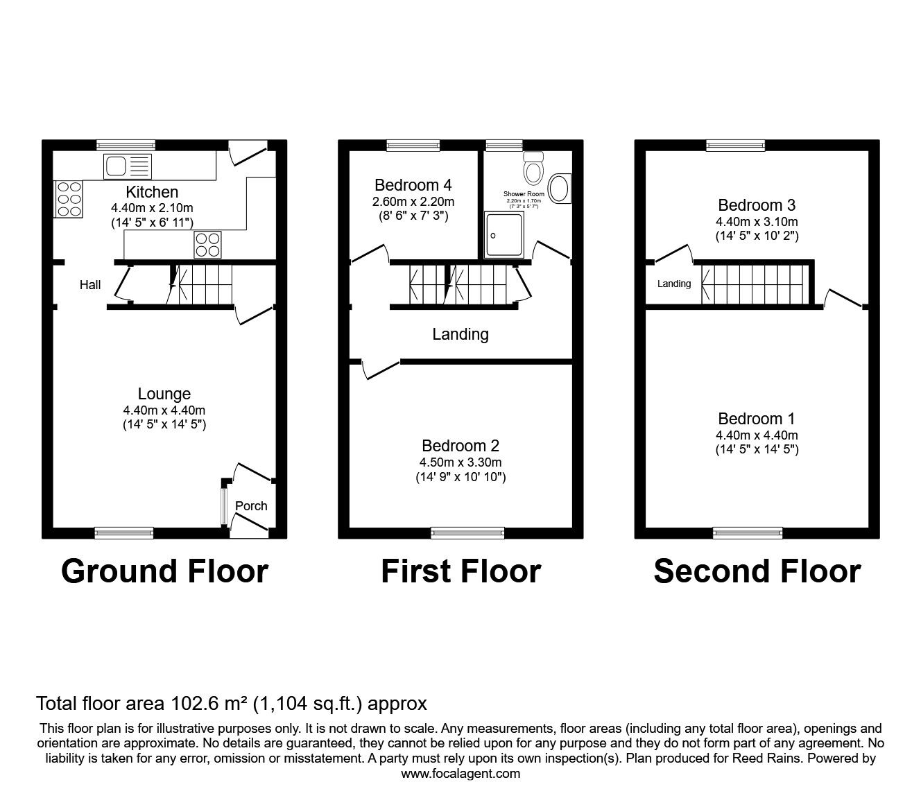 Floorplan of 2 bedroom Mid Terrace House for sale, Burnley Road, Cliviger, Lancashire, BB10