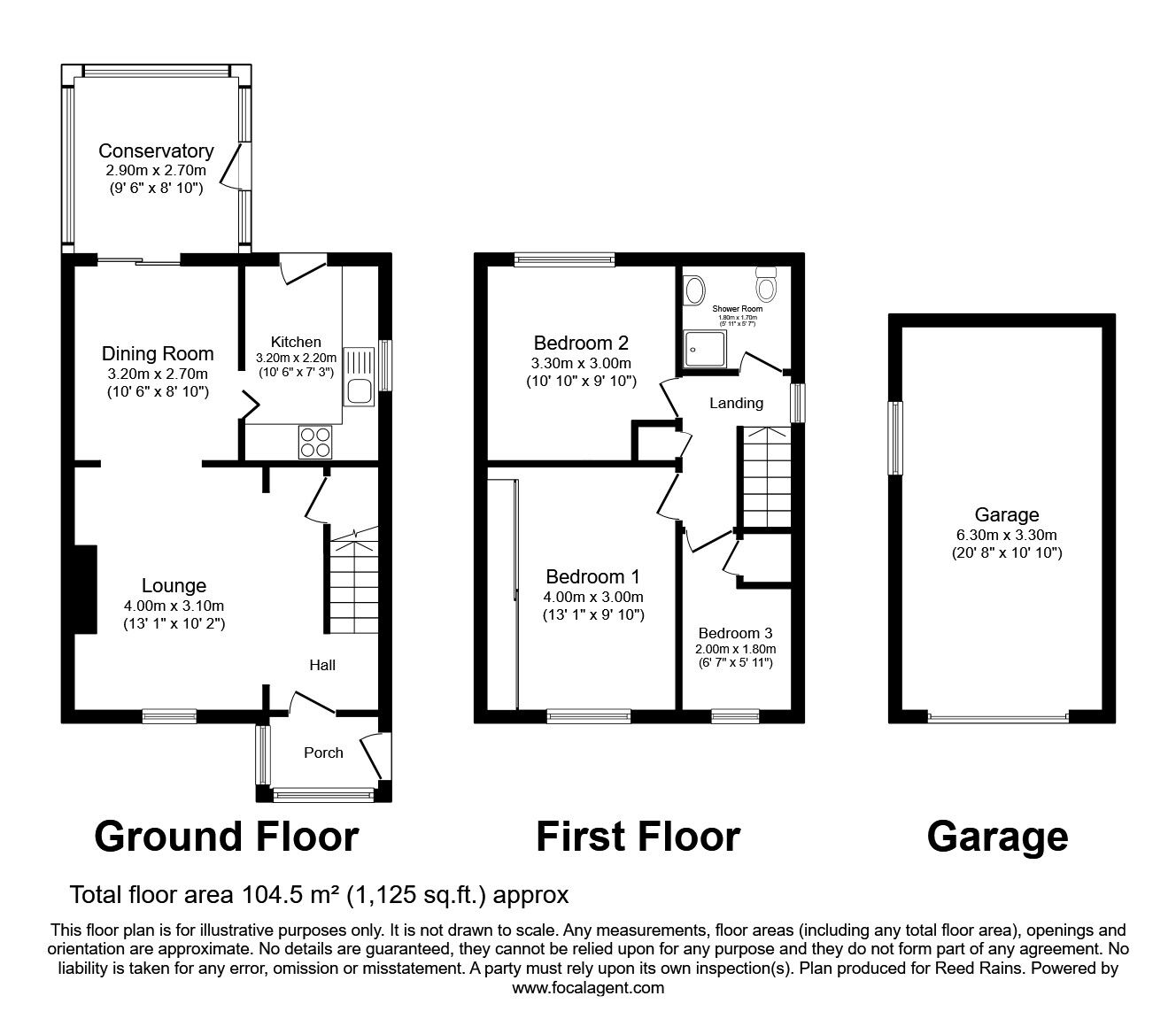 Floorplan of 3 bedroom Semi Detached House for sale, Balliol Close, Padiham, Lancashire, BB12