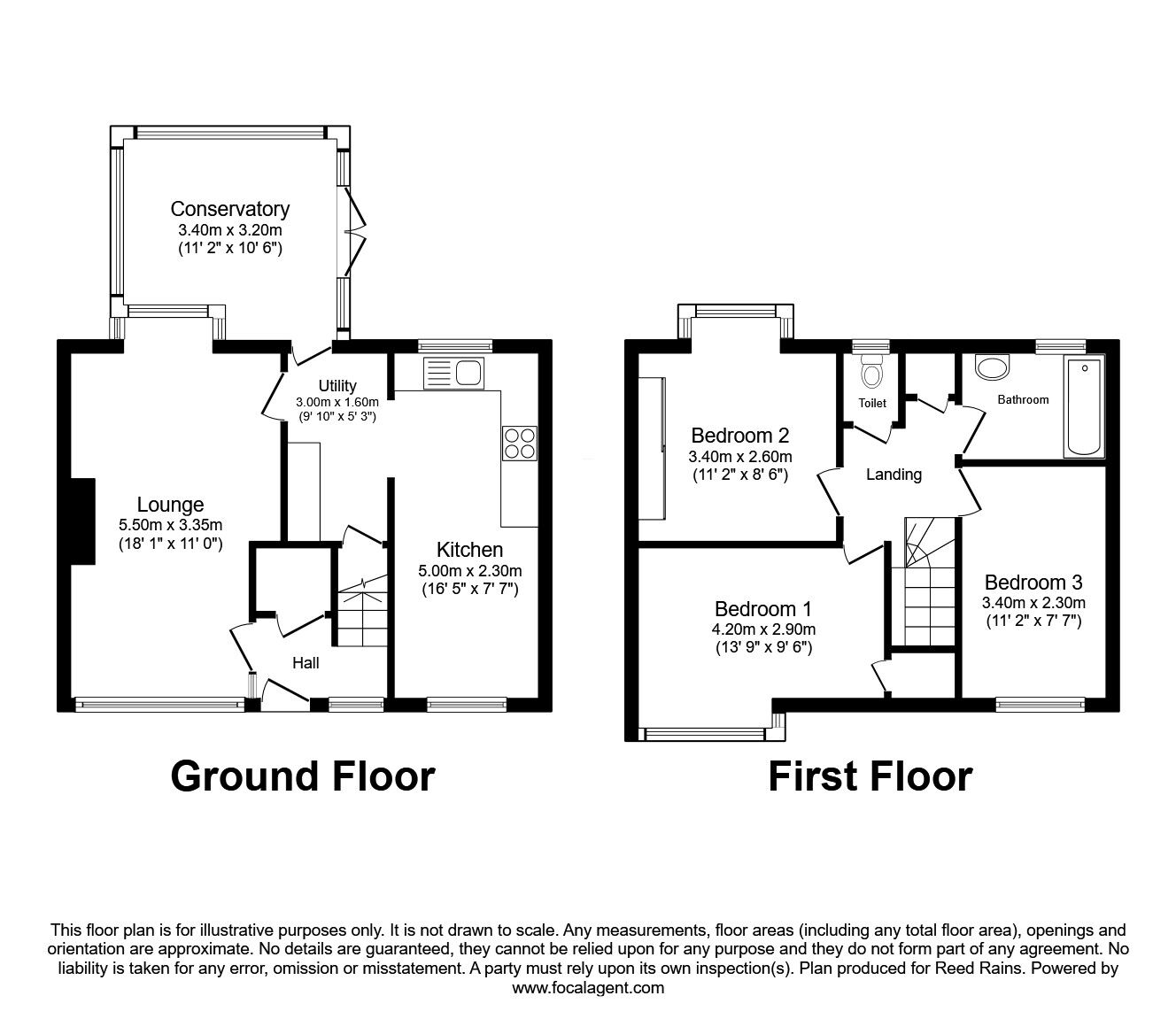 Floorplan of 3 bedroom Semi Detached House for sale, Stockholm Street, Burnley, Lancashire, BB11