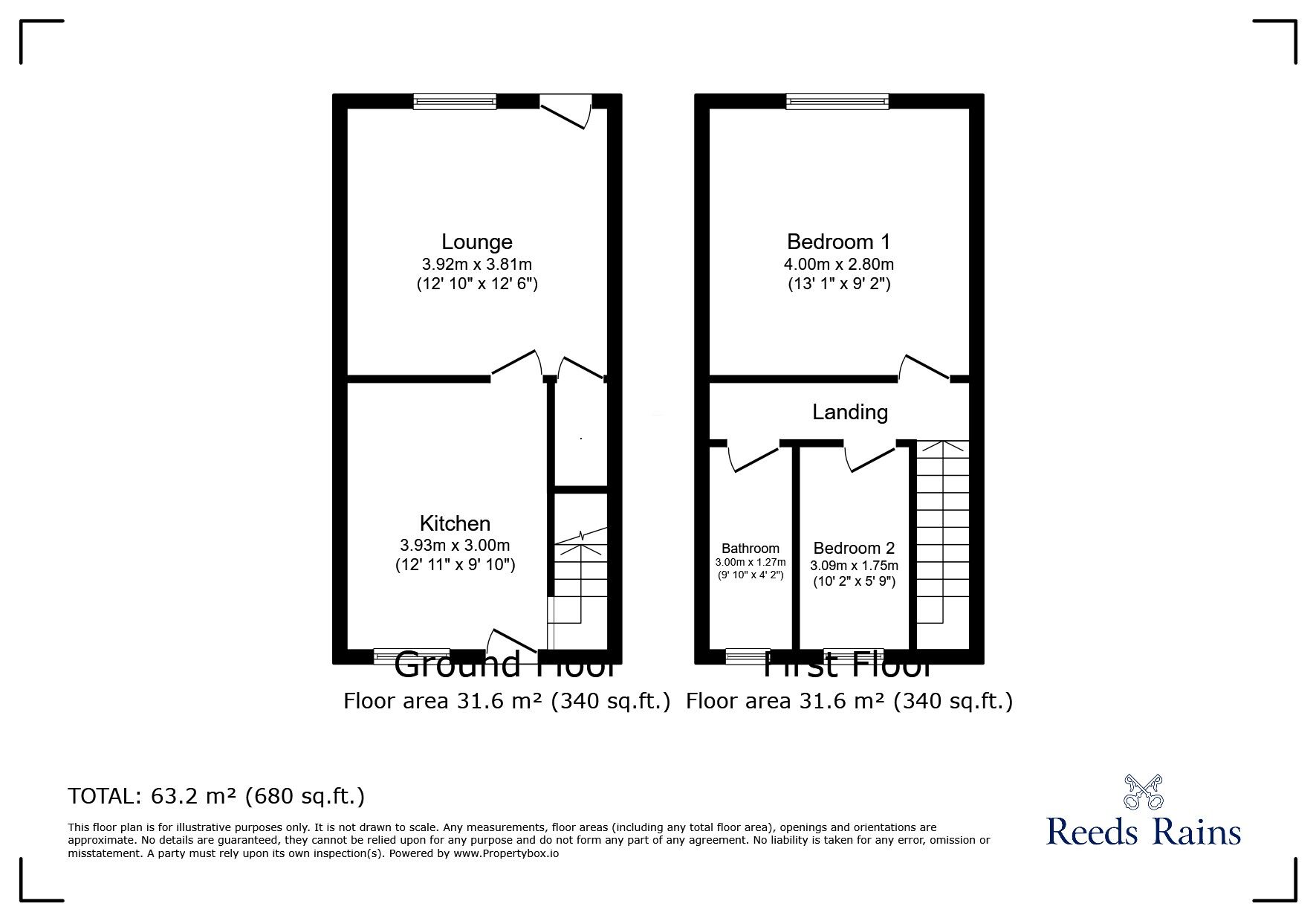 Floorplan of 2 bedroom Mid Terrace House for sale, Laithe Street, Burnley, Lancashire, BB11