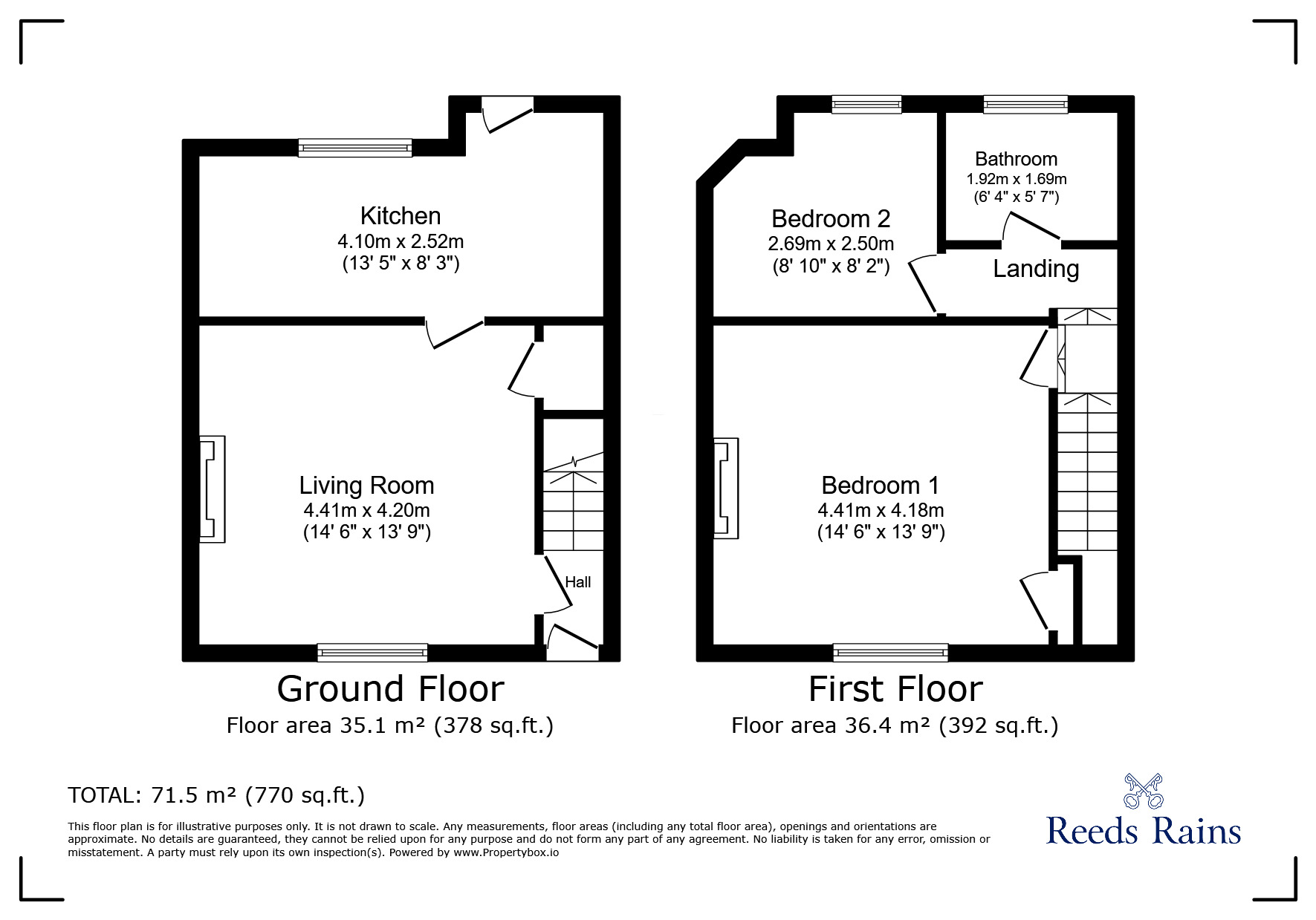 Floorplan of 2 bedroom Mid Terrace House for sale, Pendle Street, Padiham, Lancashire, BB12