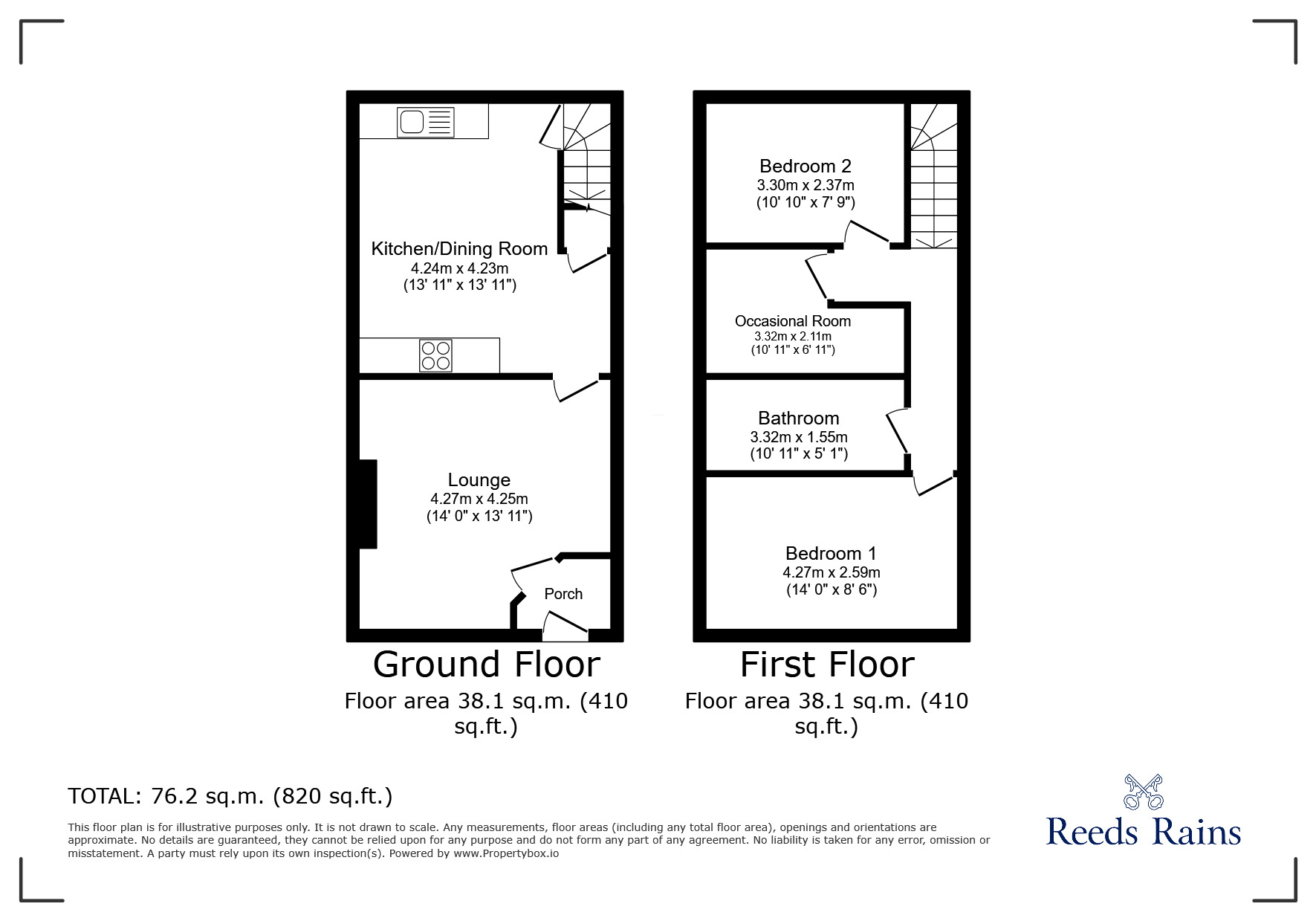 Floorplan of 2 bedroom Mid Terrace House to rent, Rook Street, Nelson, Lancashire, BB9