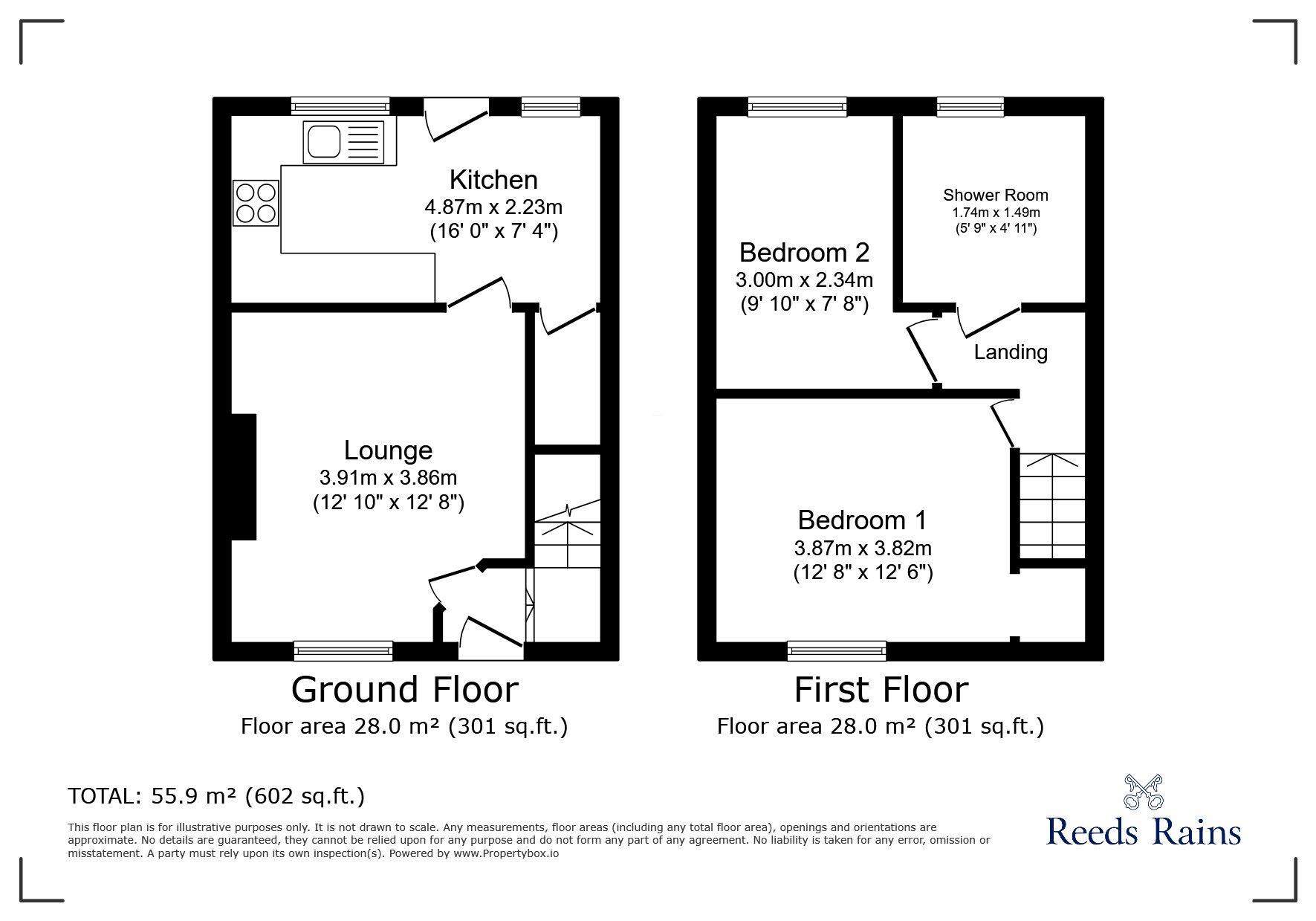 Floorplan of 2 bedroom Mid Terrace House to rent, Parish Street, Padiham, Lancashire, BB12