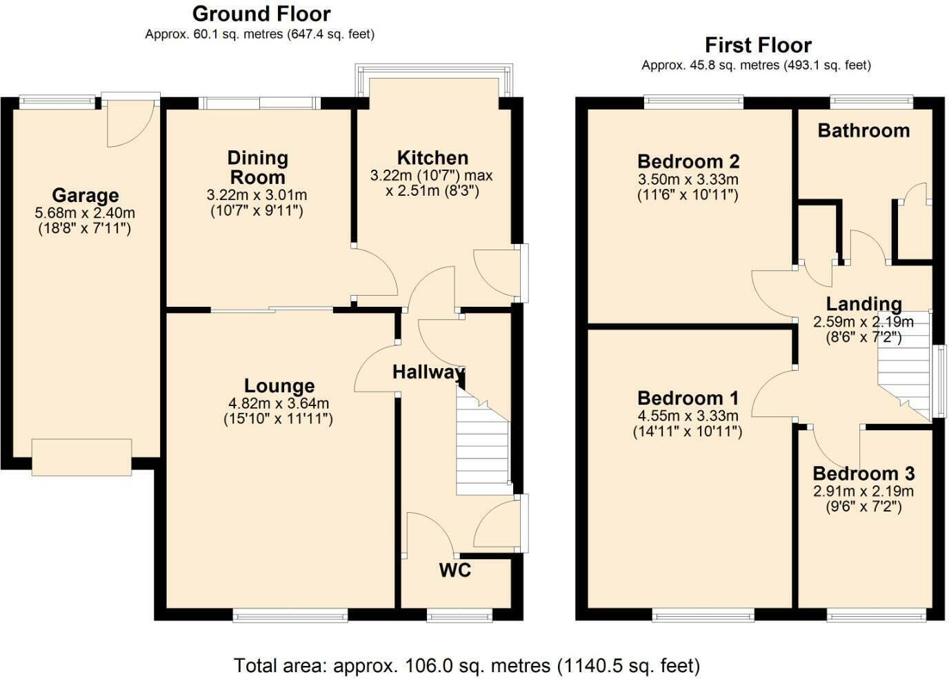 Floorplan of 3 bedroom Detached House for sale, Pendle Fields, Fence, Lancashire, BB12