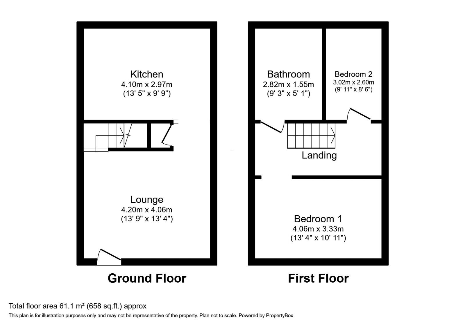 Floorplan of 2 bedroom Mid Terrace House for sale, Norton Street, Hapton, Lancashire, BB12